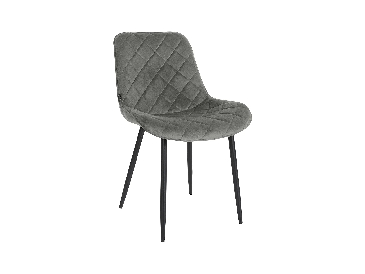 Lot de 4  chaise salle à manger - Velours & Blanc - Gris - Springs