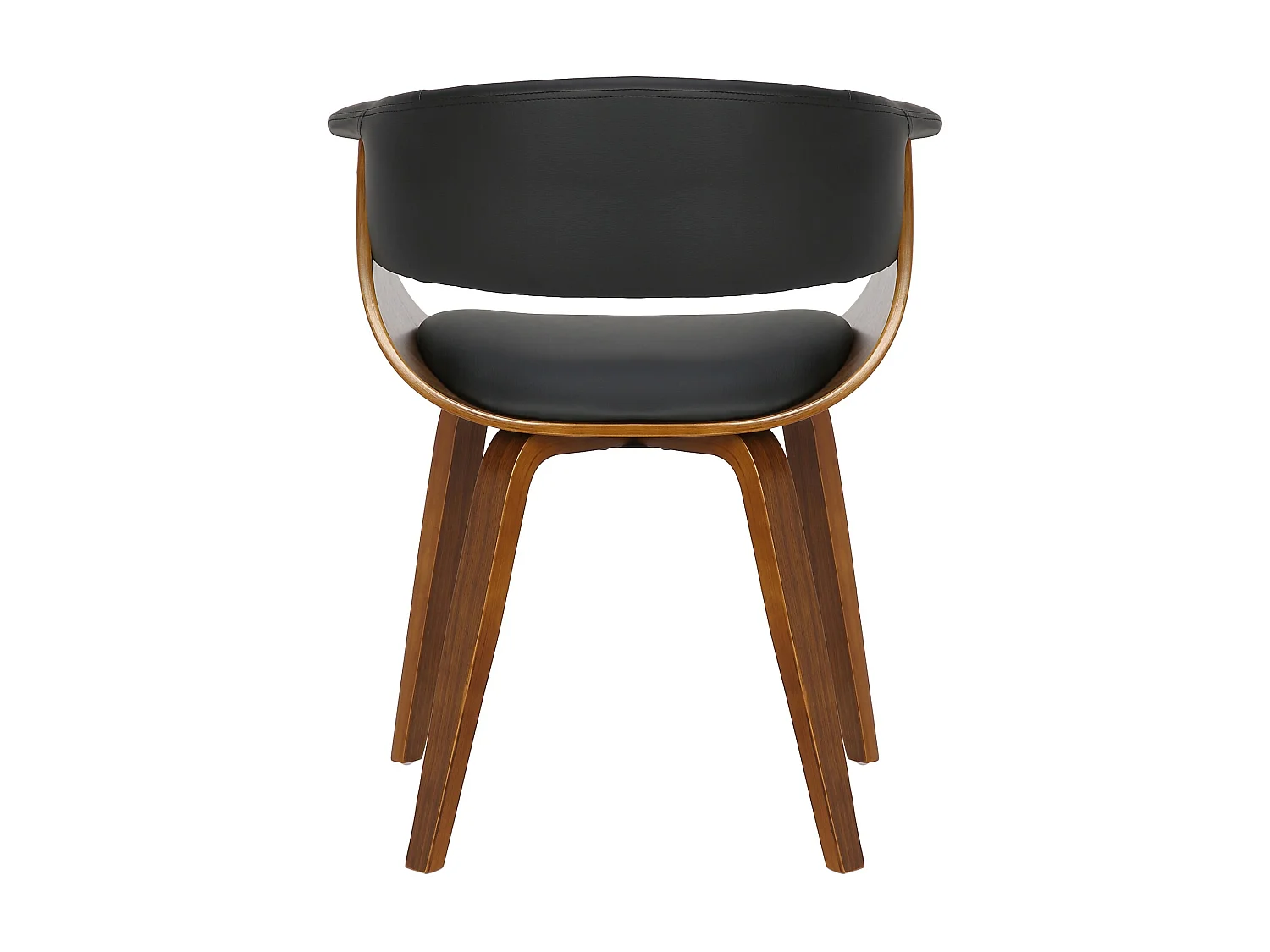 Lot de 2  chaise salle à manger - Bois - Noir - Bruce