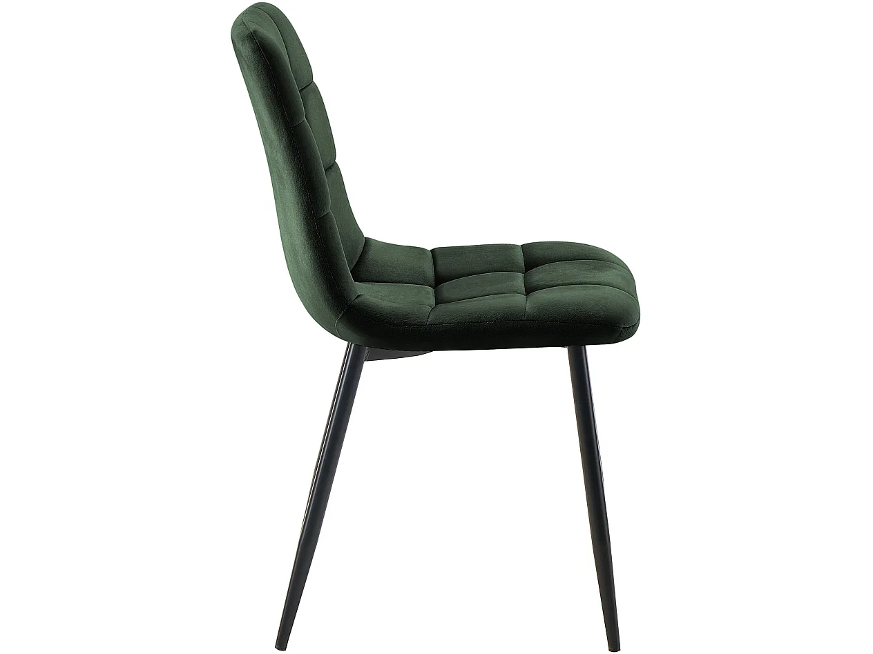 Set van 4  Eetkamerstoelen - Fluweel - groen - Tilde