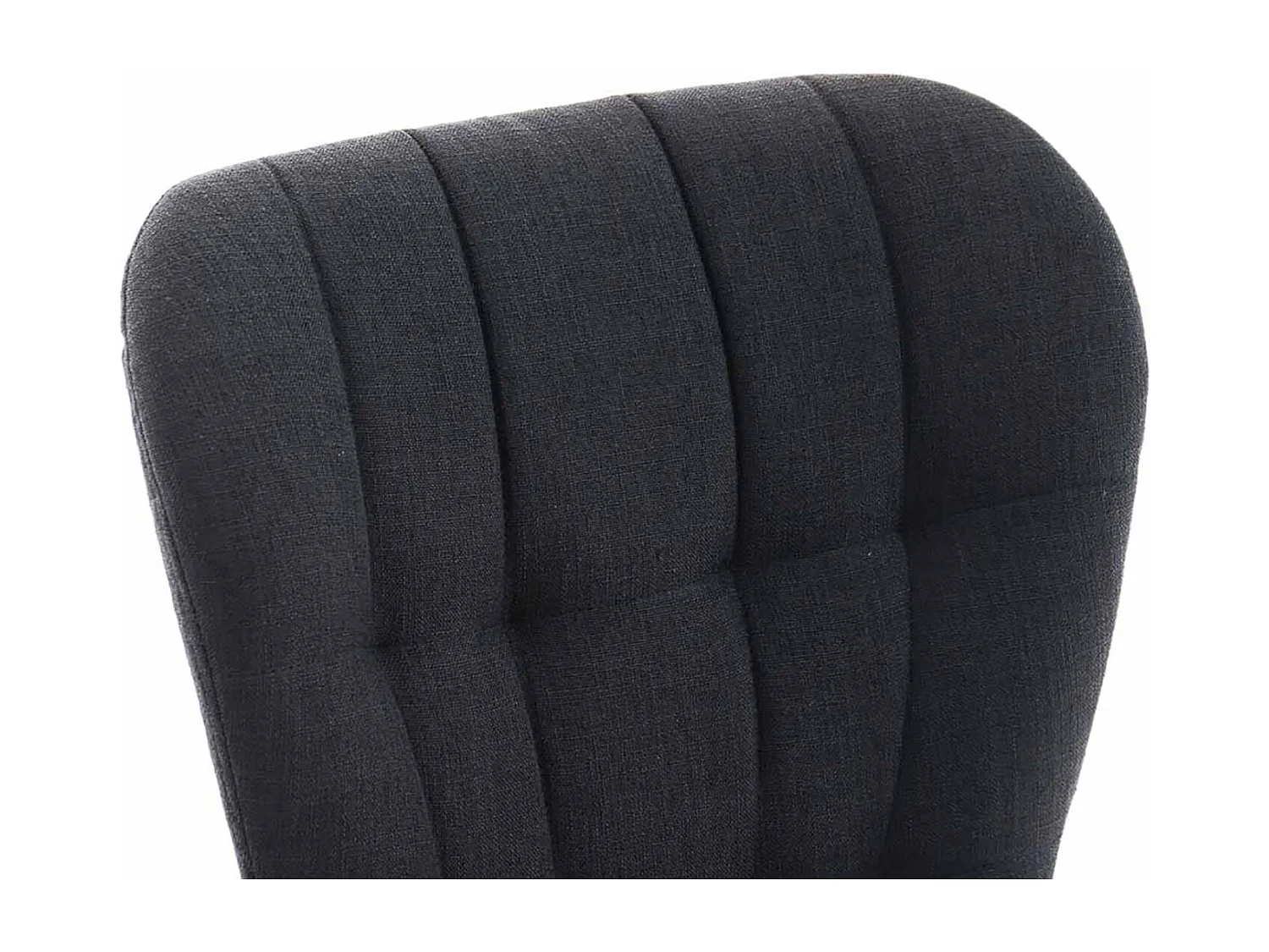 Lot de 4  chaise salle à manger - Tissu - Noir - Elda