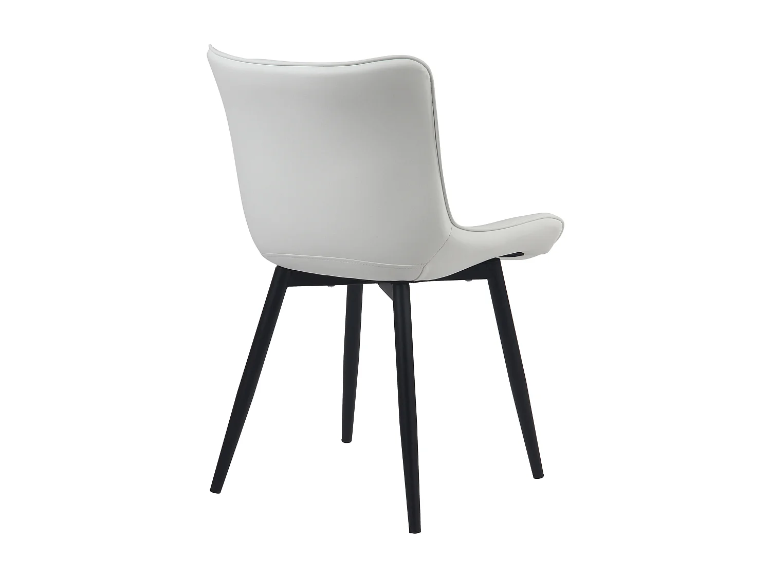 Lot de 2  chaise salle à manger - Similicuir - Blanc - Brady