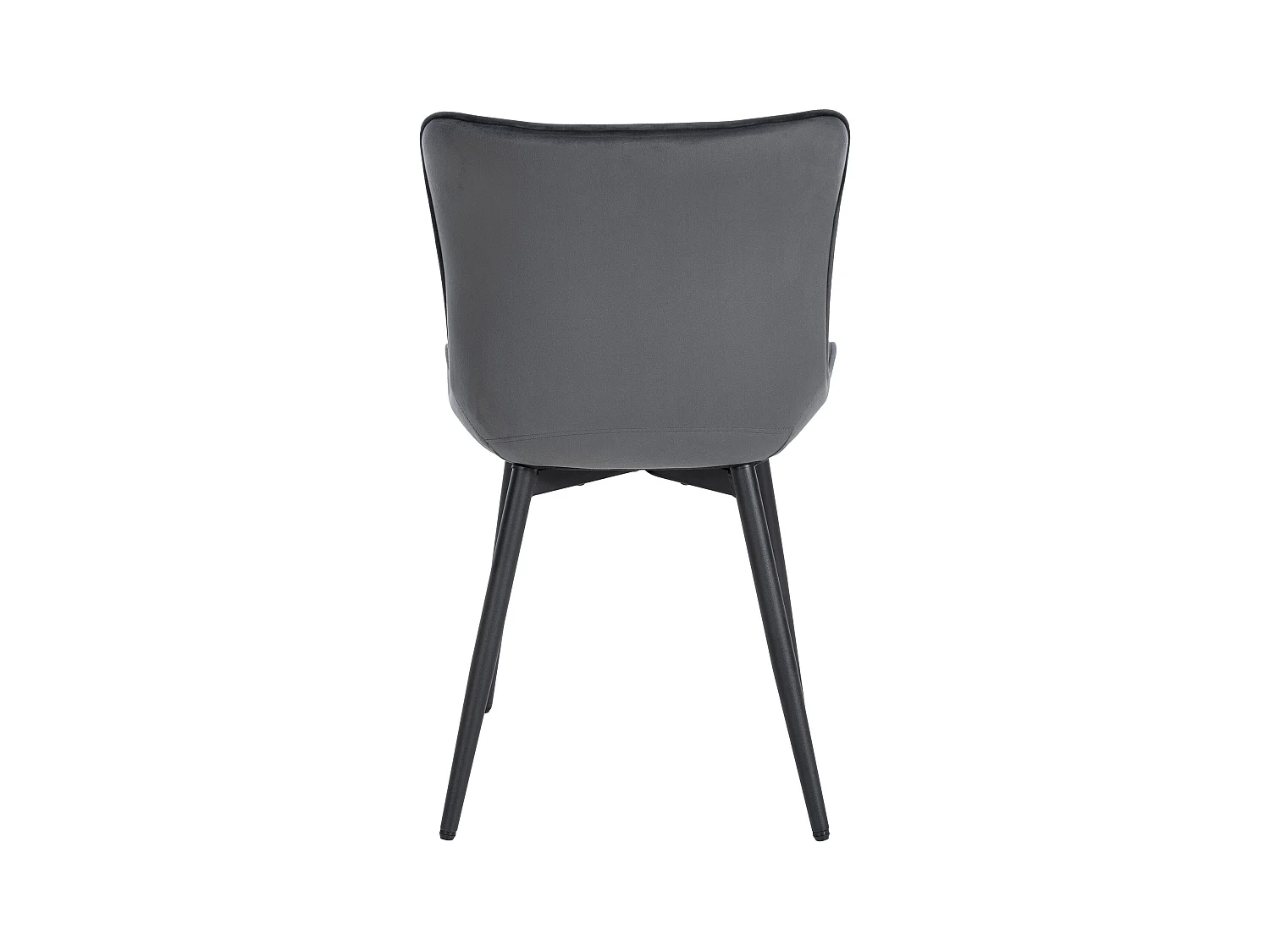 chaise salle à manger - Velours - Gris foncé - Largo