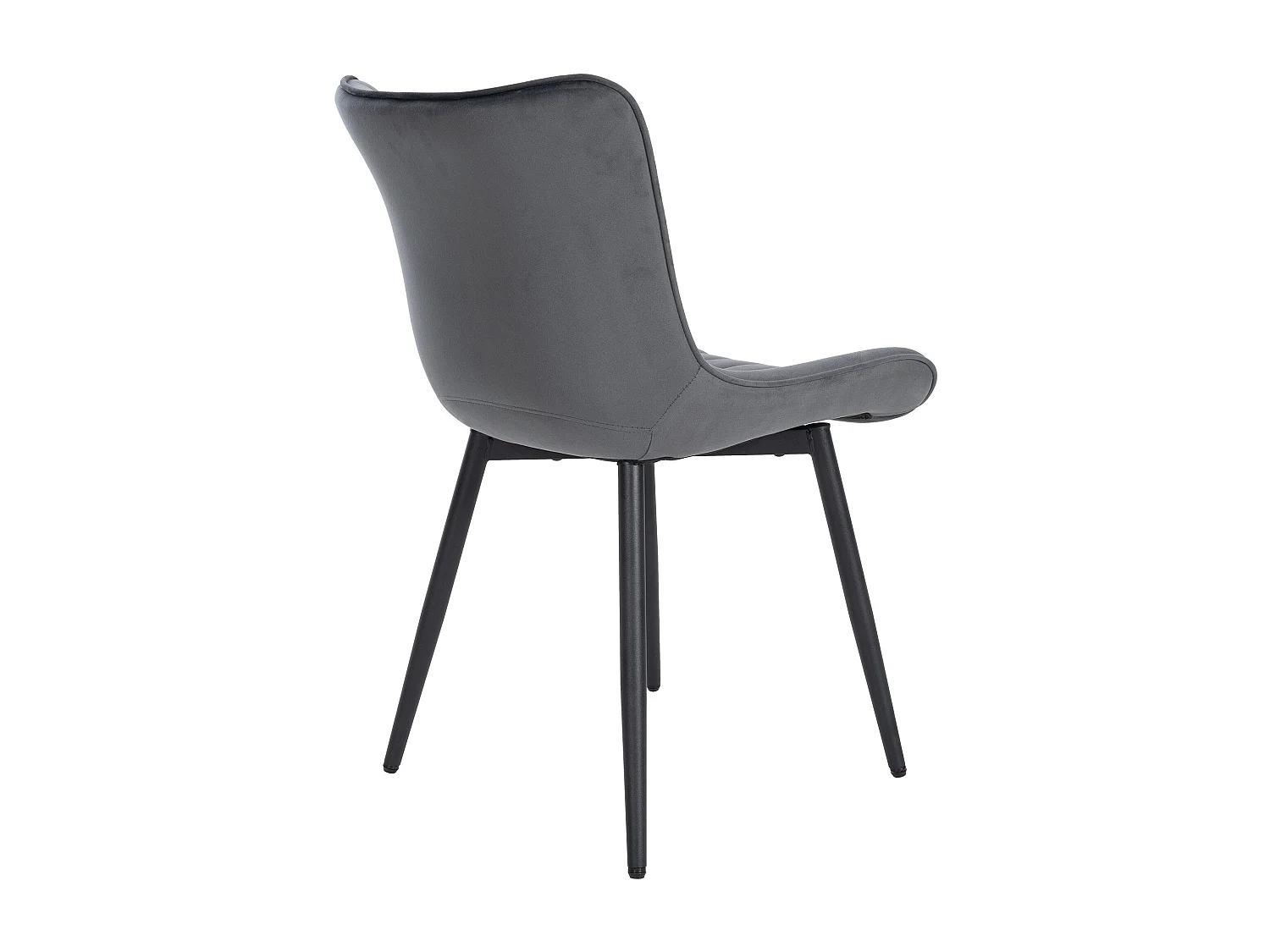 chaise salle à manger - Velours - Gris foncé - Largo