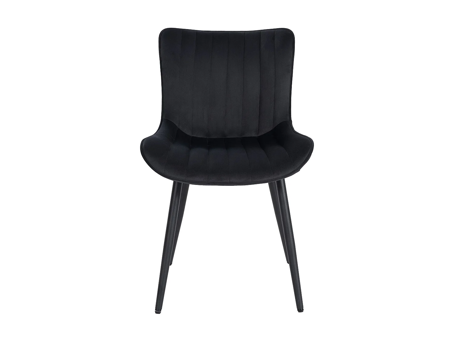 chaise salle à manger - Velours - Noir - Largo