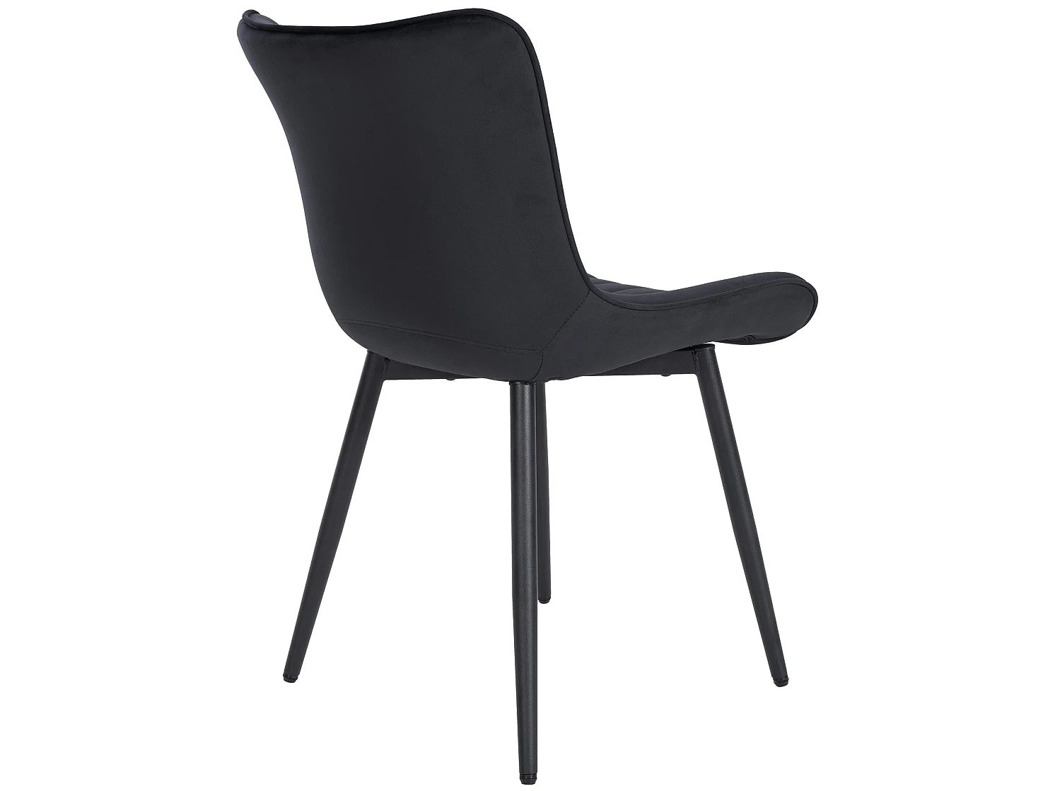 chaise salle à manger - Velours - Noir - Largo