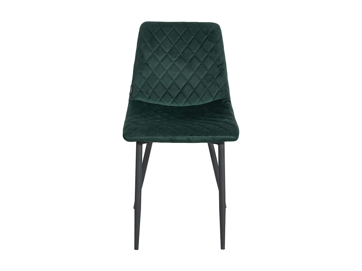 Lot de 4  chaise salle à manger - Velours & Métal noir mat - Vert foncé - Telde