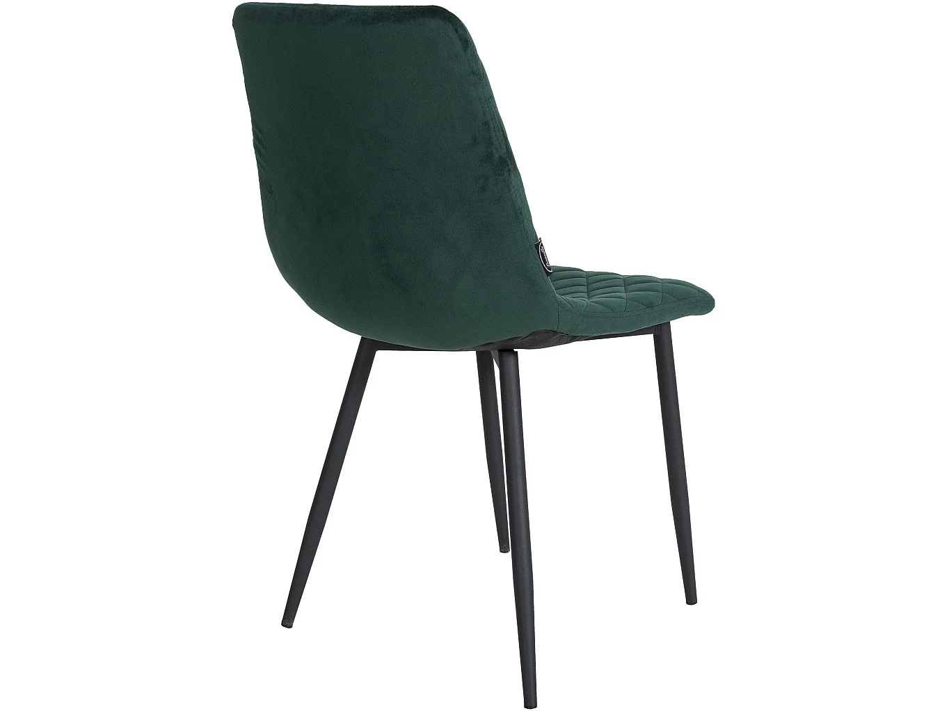 Lot de 4  chaise salle à manger - Velours & Métal noir mat - Vert foncé - Telde