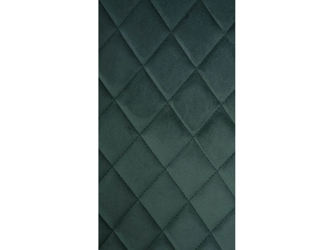 Lot de 4  chaise salle à manger - Velours & Métal noir mat - Vert foncé - Telde