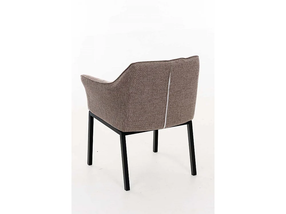 Chaise salle à manger - Tissu & Métal - Marron terre - Octavia