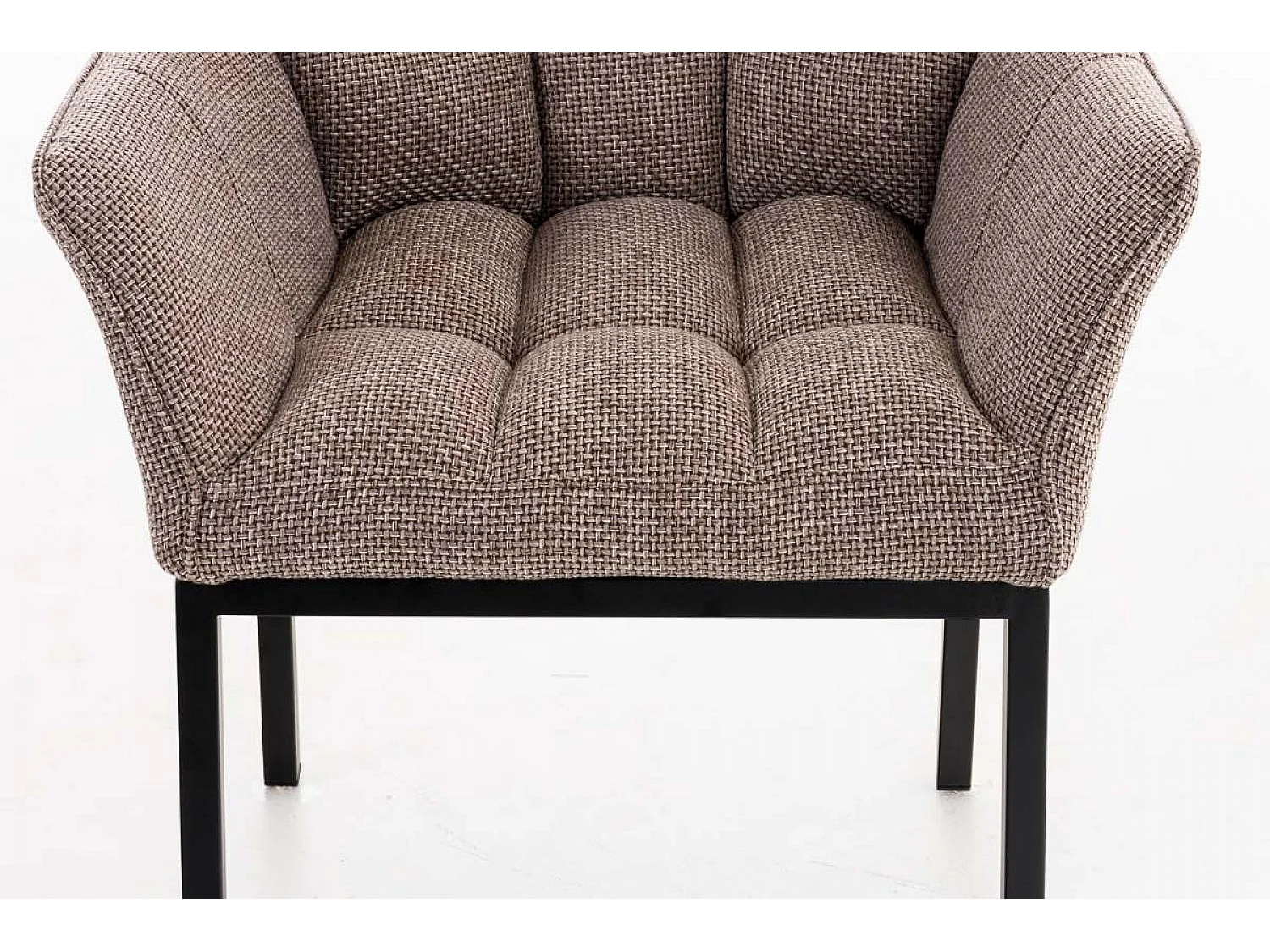 Chaise salle à manger - Tissu & Métal - Marron terre - Octavia