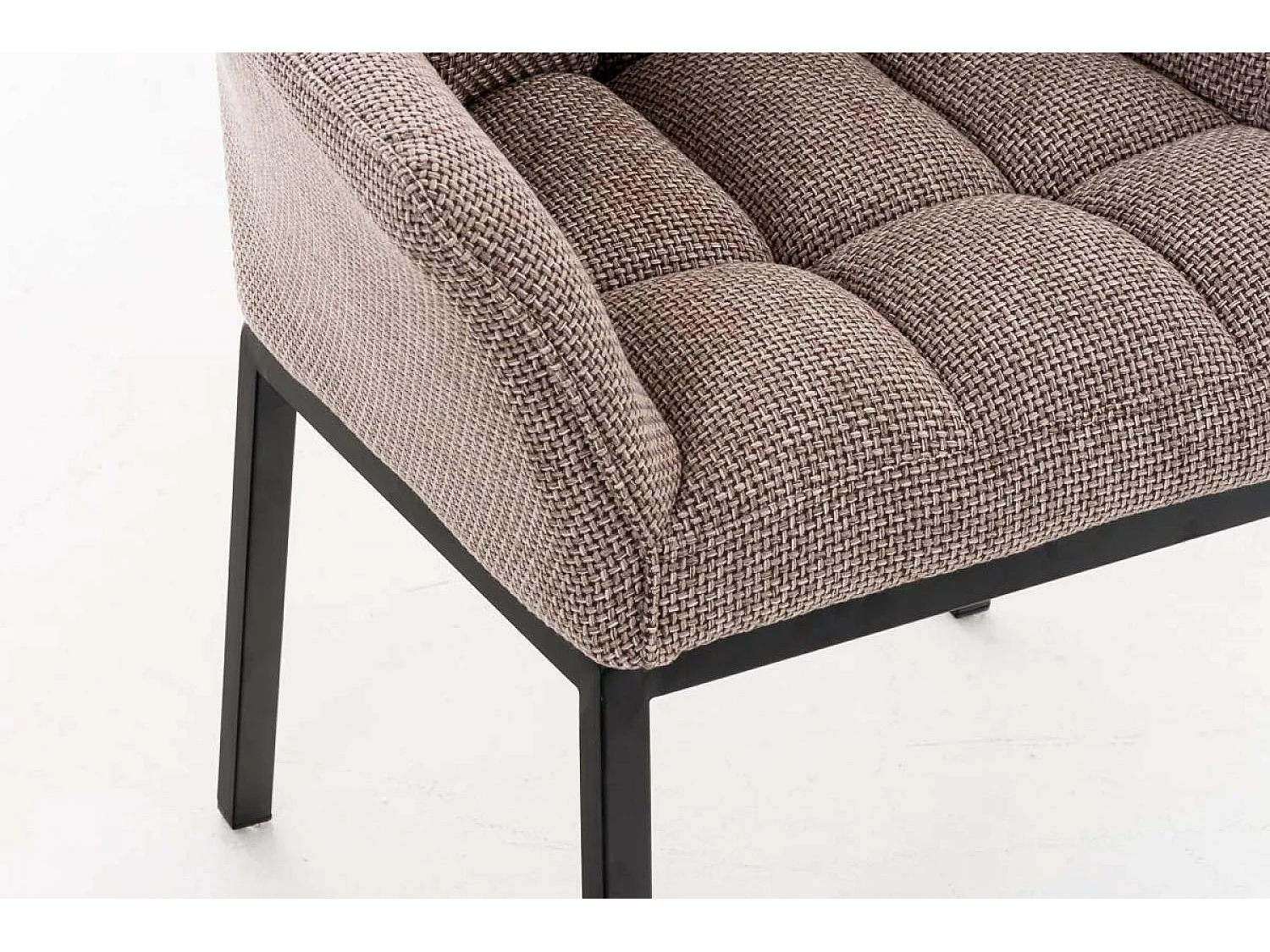 Chaise salle à manger - Tissu & Métal - Marron terre - Octavia