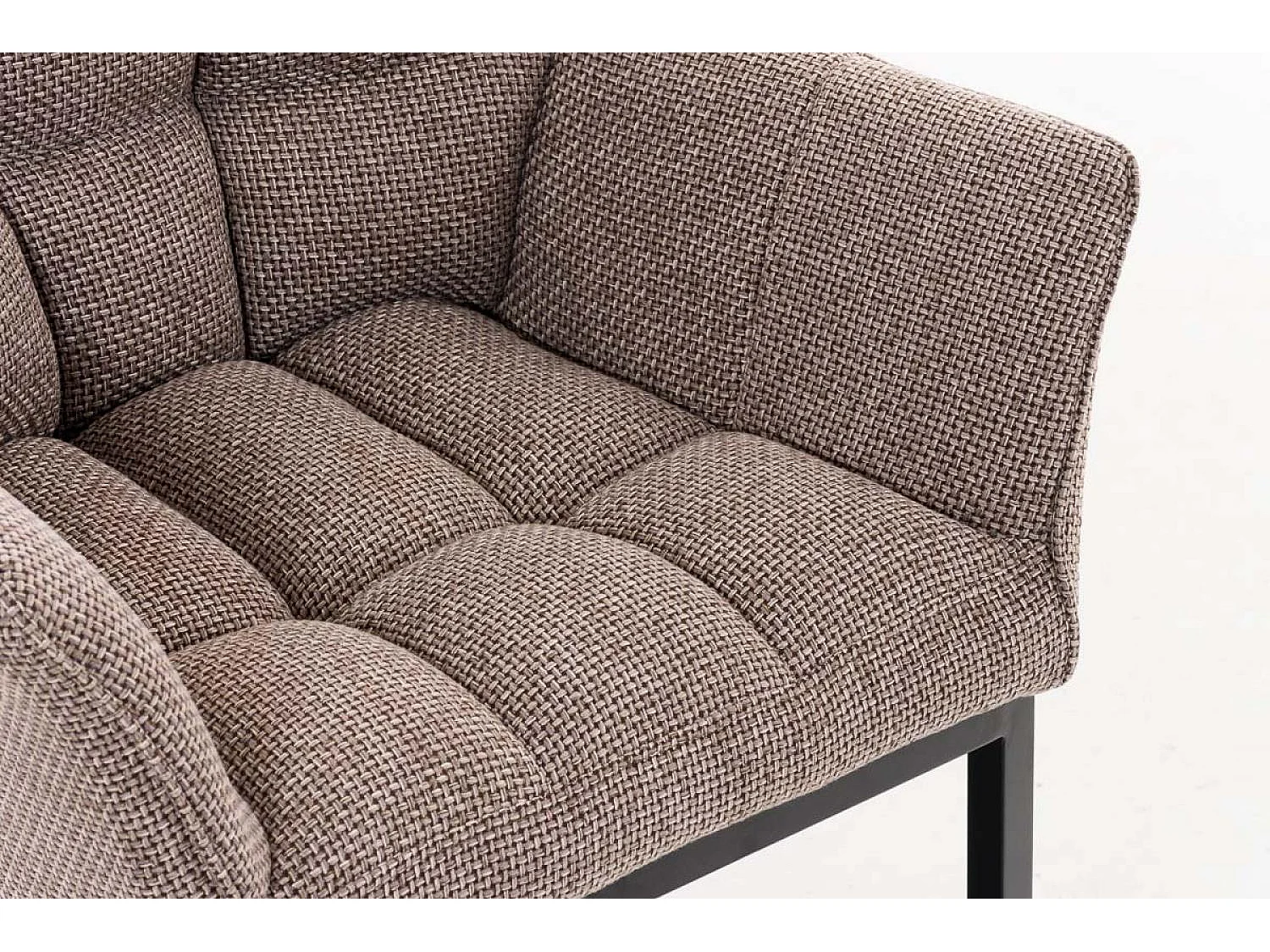 Chaise salle à manger - Tissu & Métal - Marron terre - Octavia