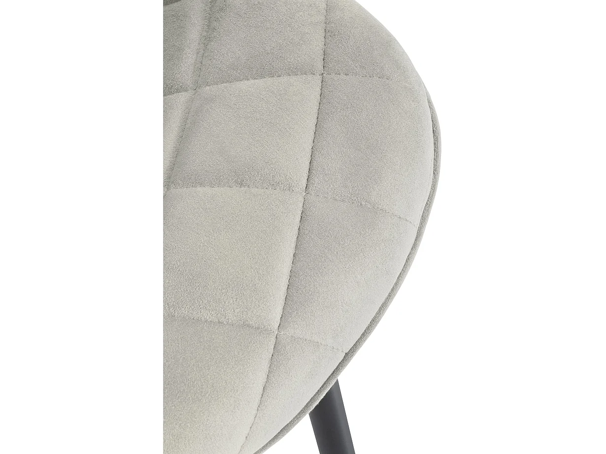 Lot de 4  chaise salle à manger - Velours & Blanc - Crème - Springs