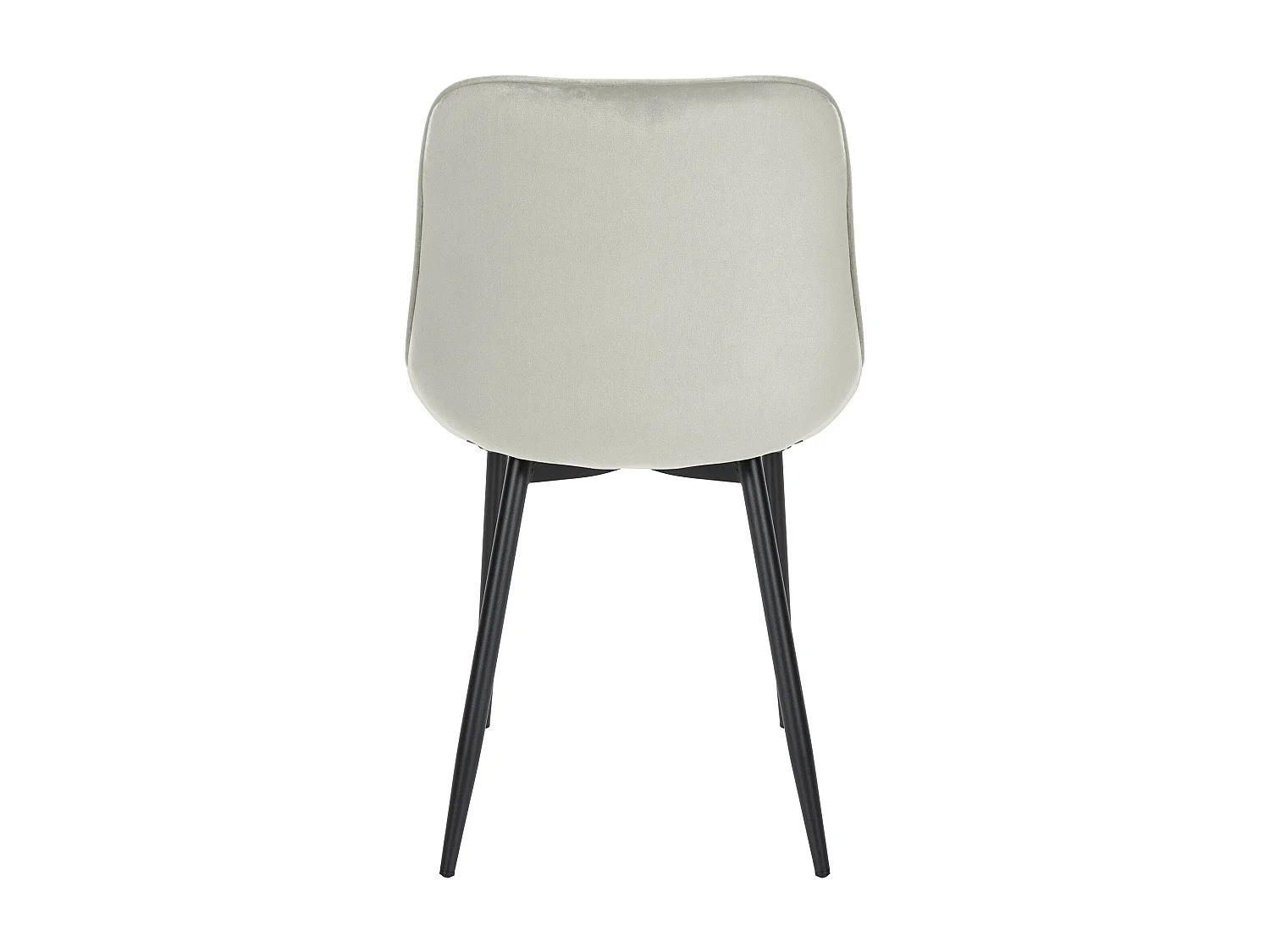 Lot de 4  chaise salle à manger - Velours & Blanc - Crème - Springs