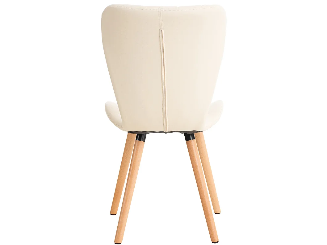 chaise salle à manger - Similicuir & Nature - Crème - Elda