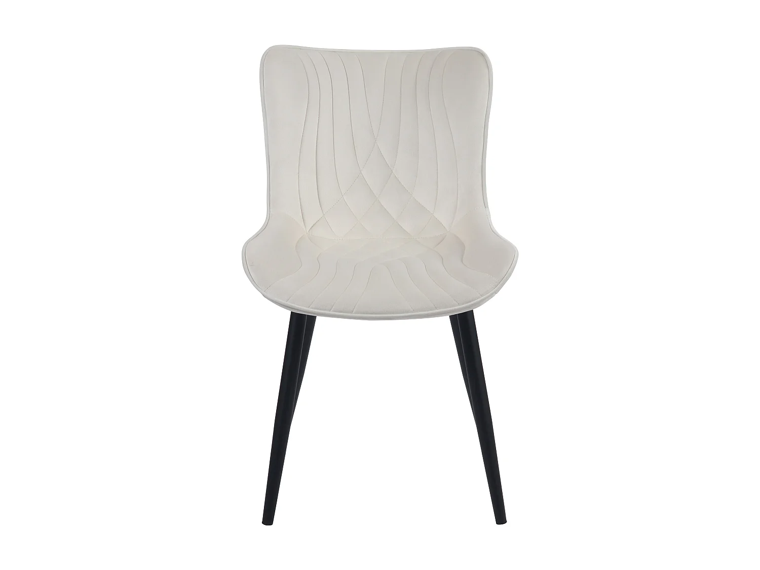 Eetkamerstoelen - Fluweel - creme - Brady