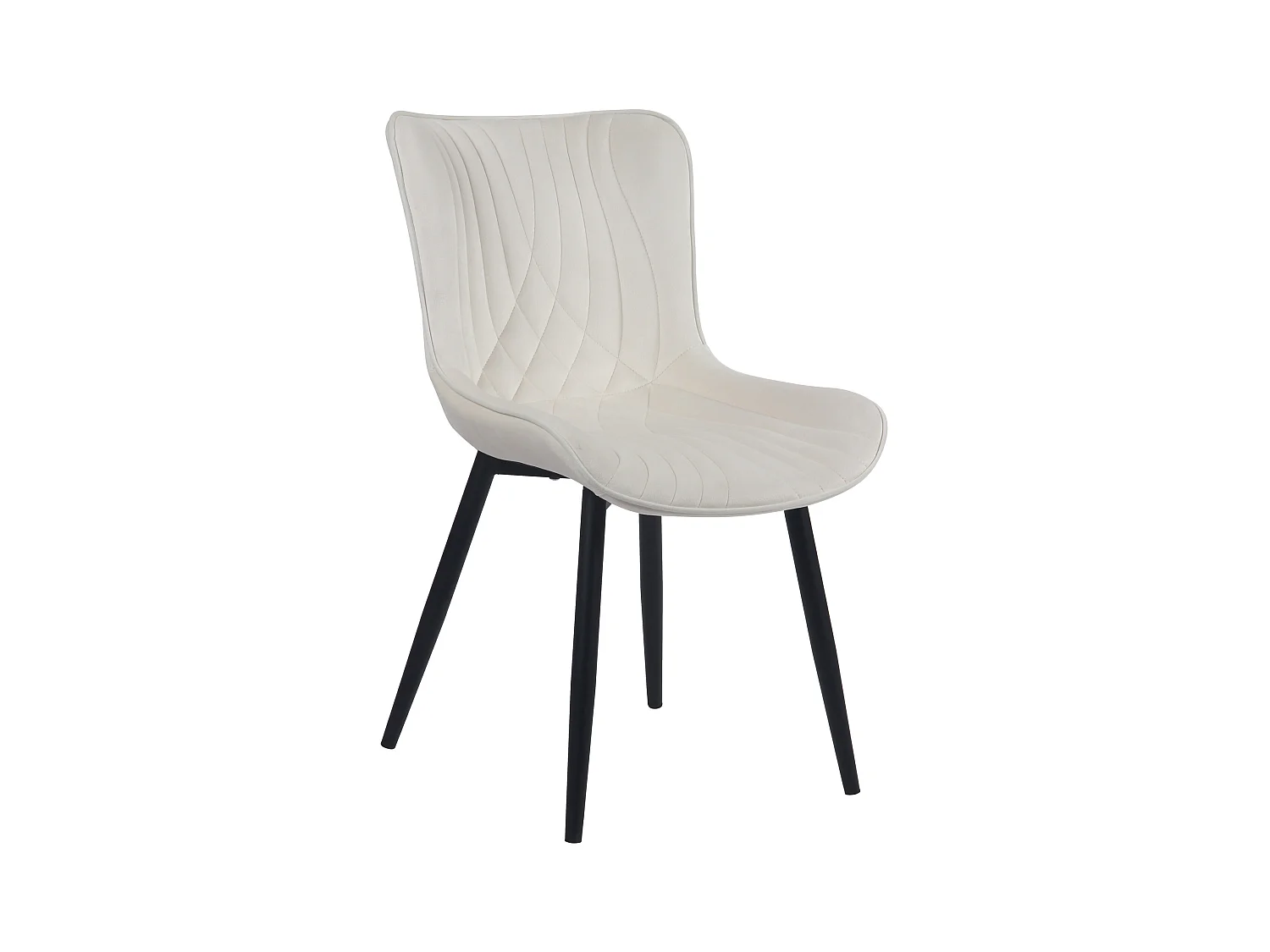 chaise salle à manger - Velours - Crème - Brady