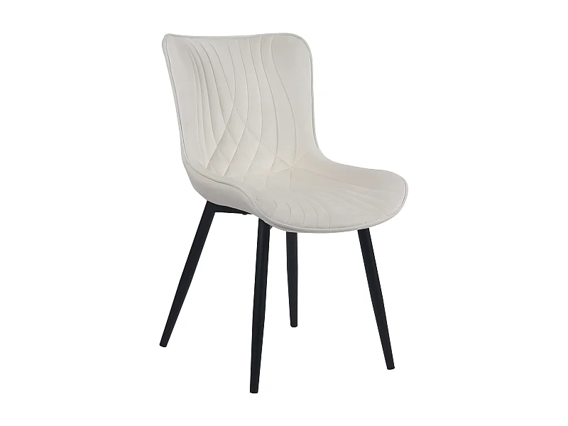 chaise salle à manger - Velours - Crème - Brady