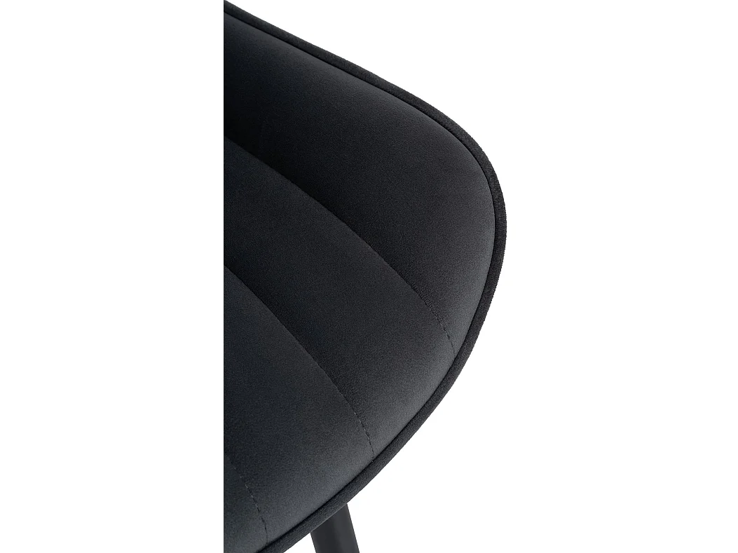 Lot de 2  chaise salle à manger - Velours - Noir - Largo