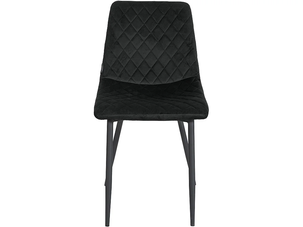 chaise salle à manger - Velours & Nature (carré) - Noir - Telde