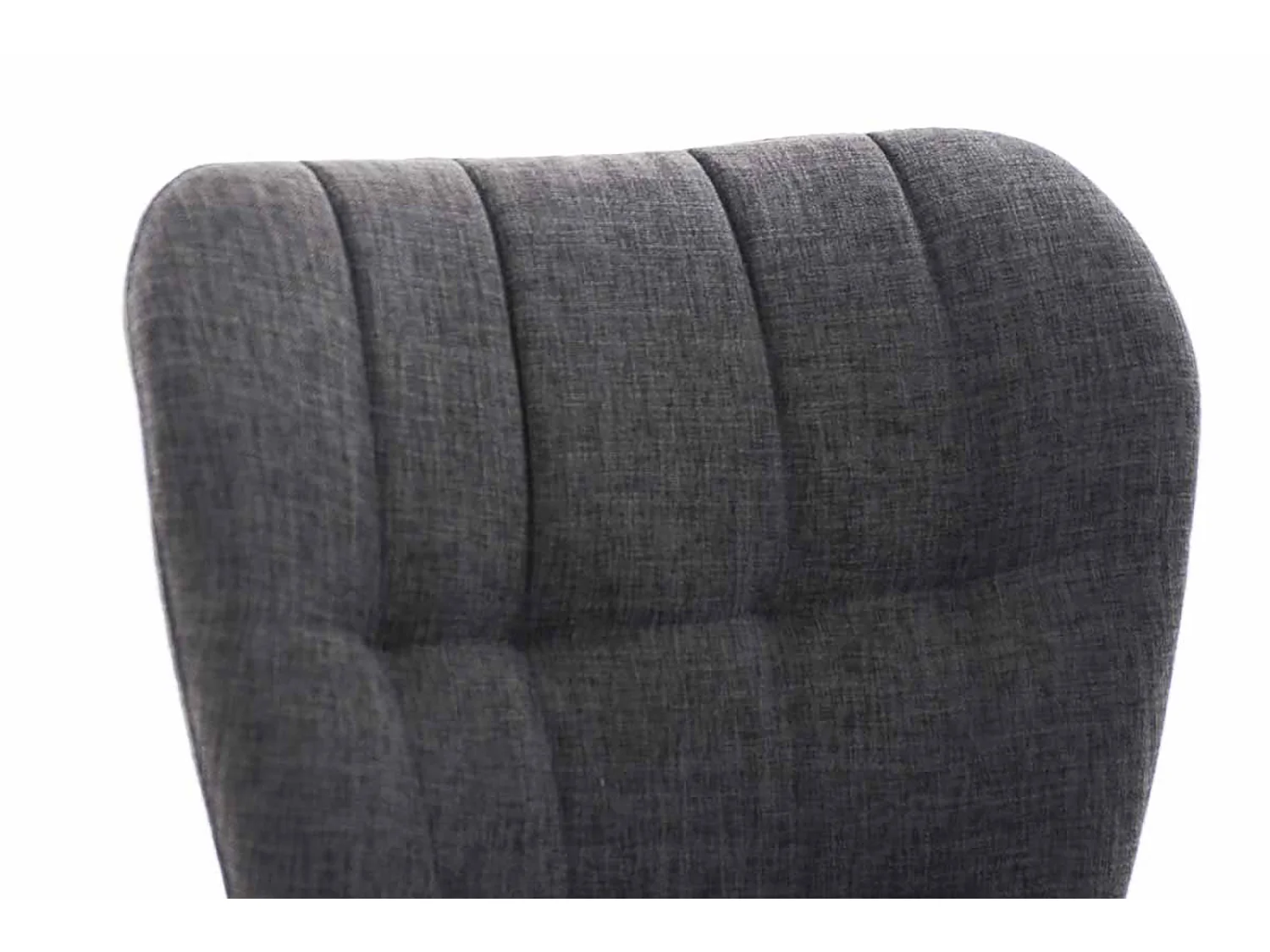 Lot de 4  chaise salle à manger - Tissu & Bois - Gris foncé - Elda