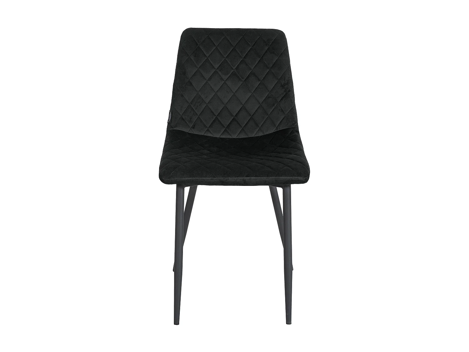 Lot de 4  chaise salle à manger - Velours - Noir - Telde