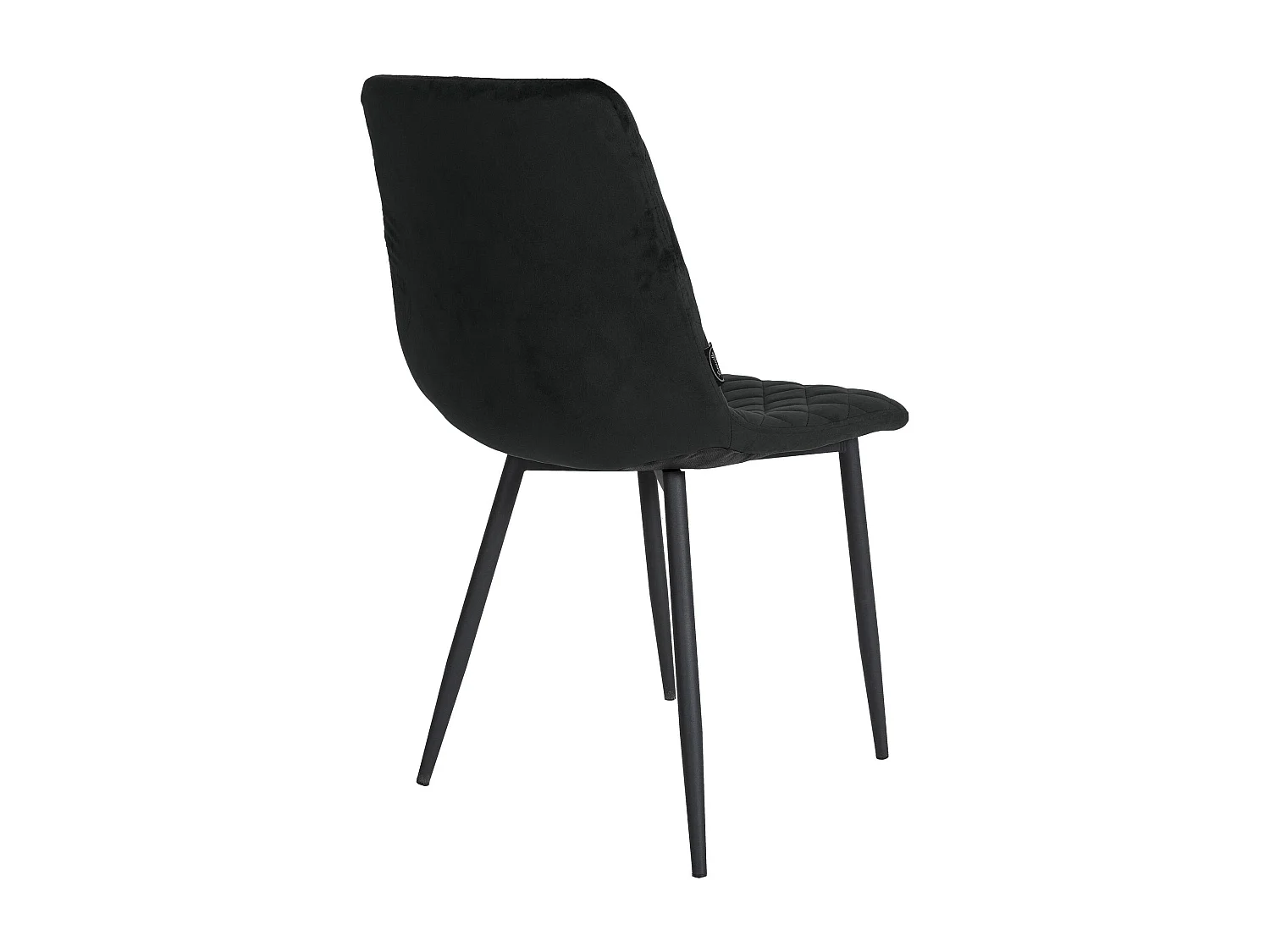 Lot de 4  chaise salle à manger - Velours - Noir - Telde