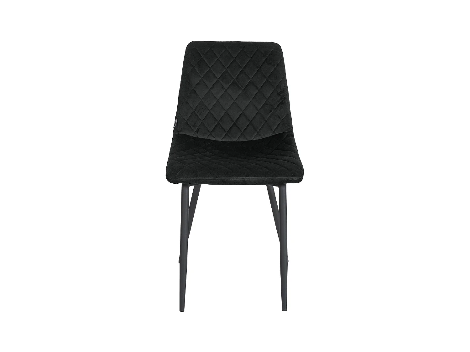 Lot de 4  chaise salle à manger - Velours - Noir - Telde