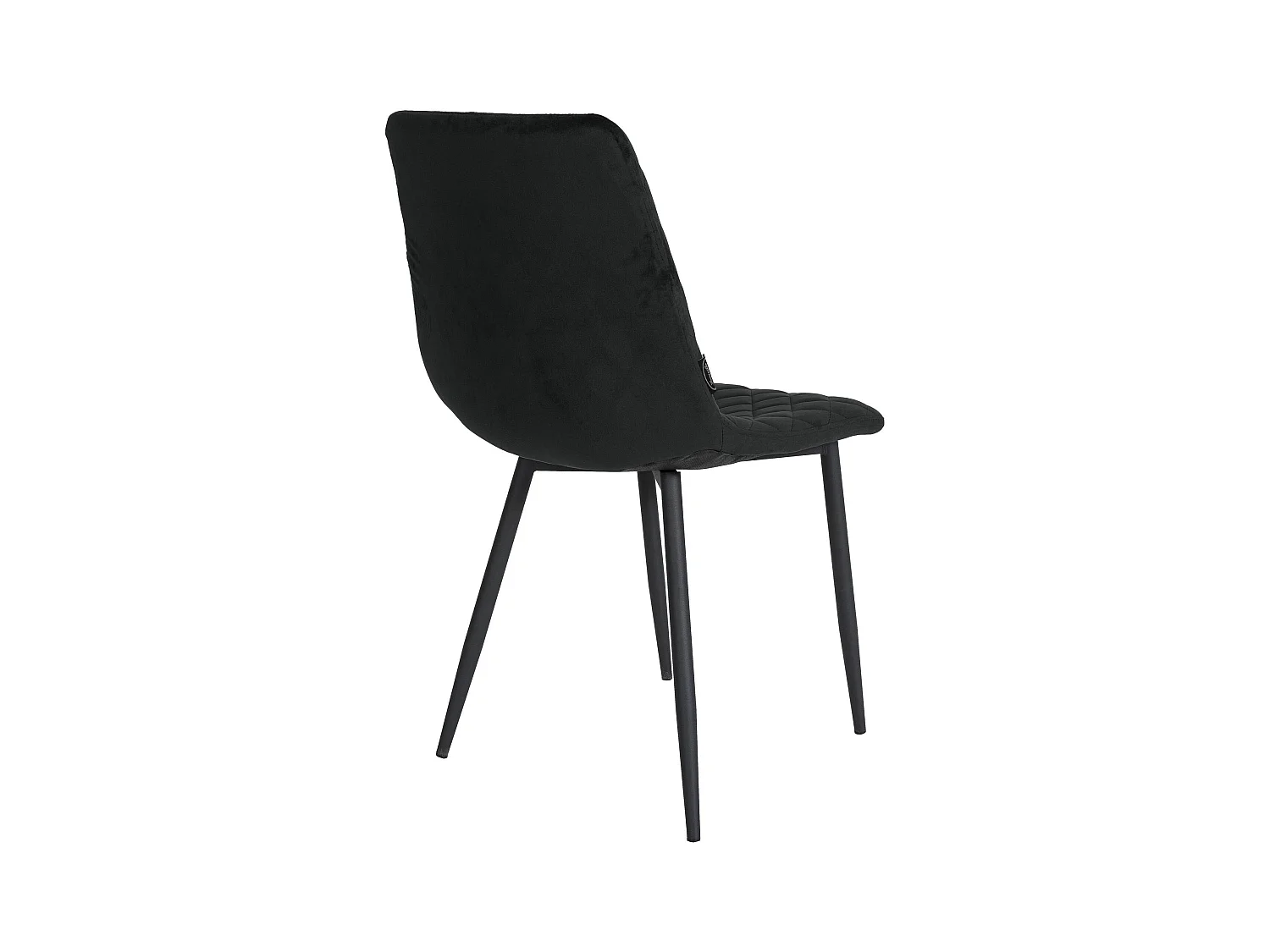 Lot de 4  chaise salle à manger - Velours - Noir - Telde