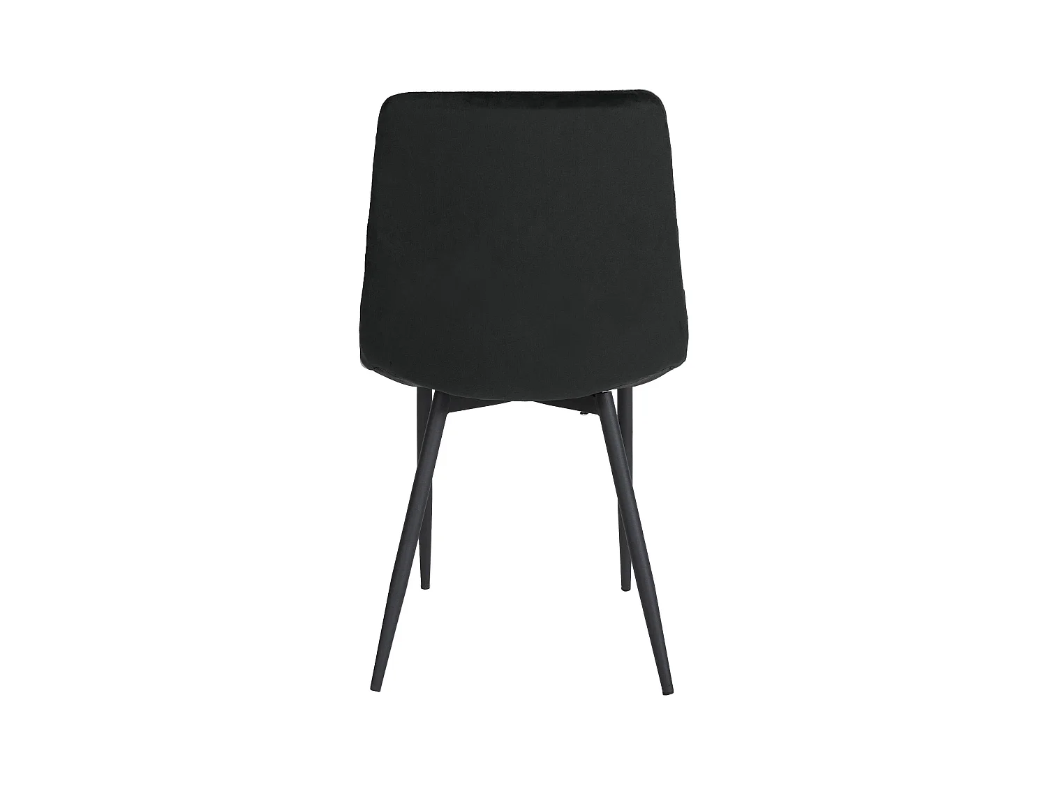 Lot de 4  chaise salle à manger - Velours - Noir - Telde