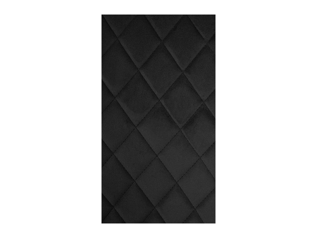 Lot de 4  chaise salle à manger - Velours - Noir - Telde