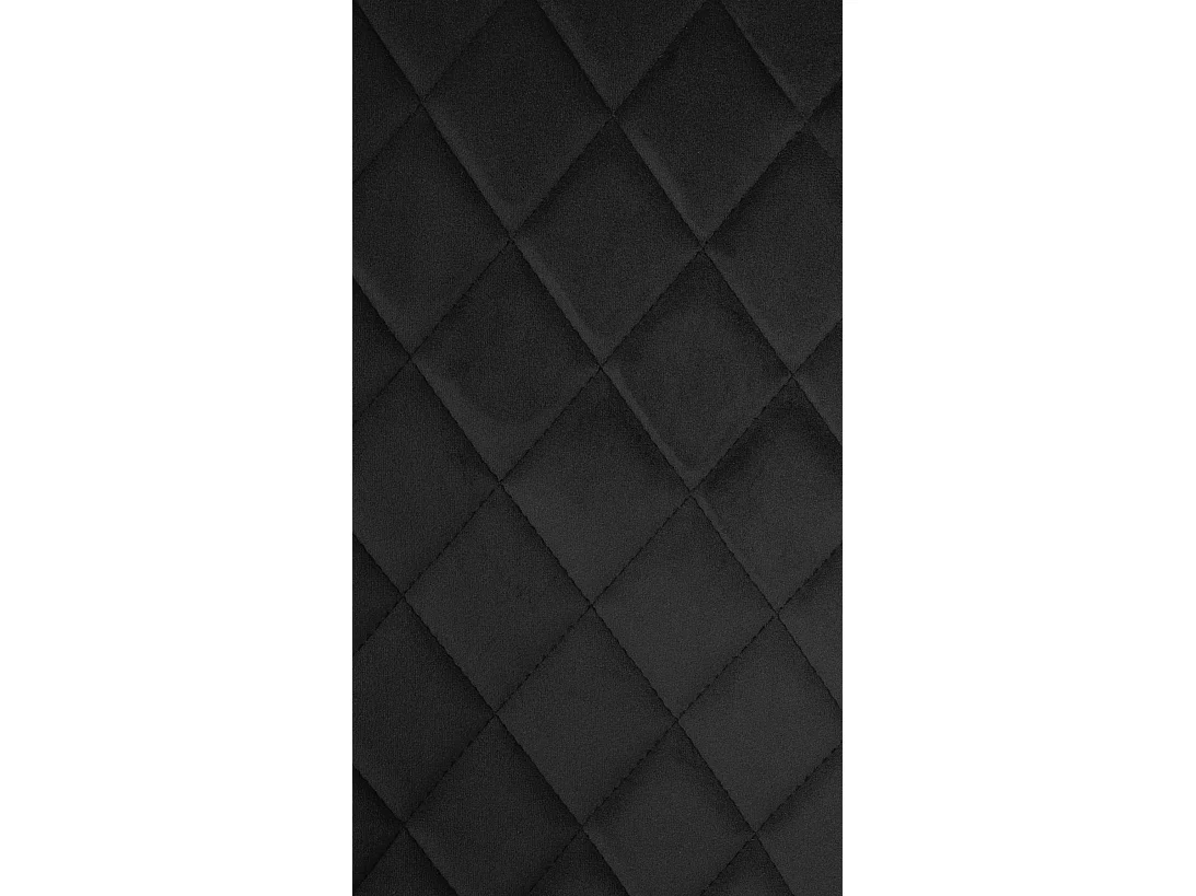 Lot de 4  chaise salle à manger - Velours - Noir - Telde