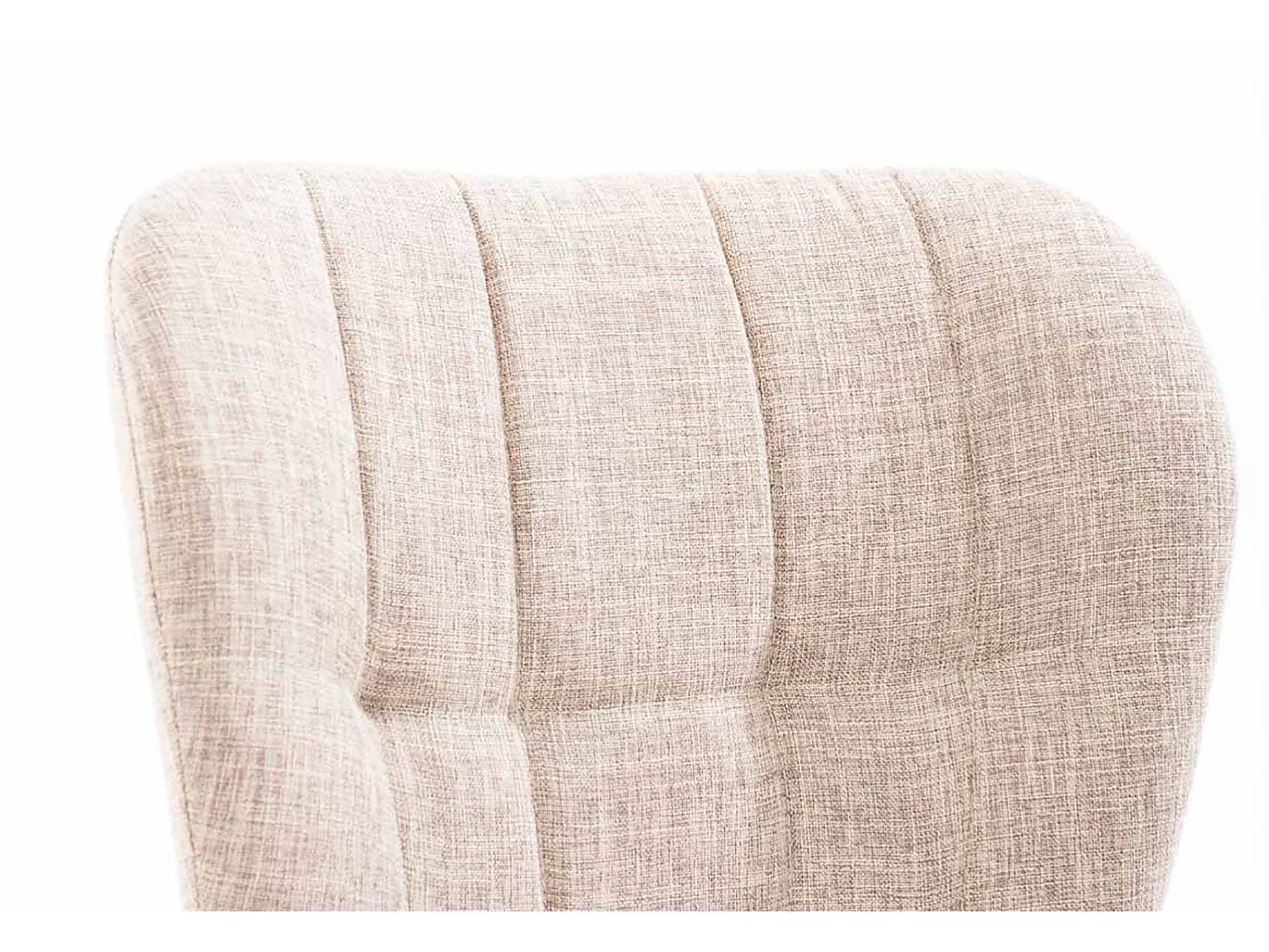 Lot de 4  chaise salle à manger - Tissu - Crème - Elda