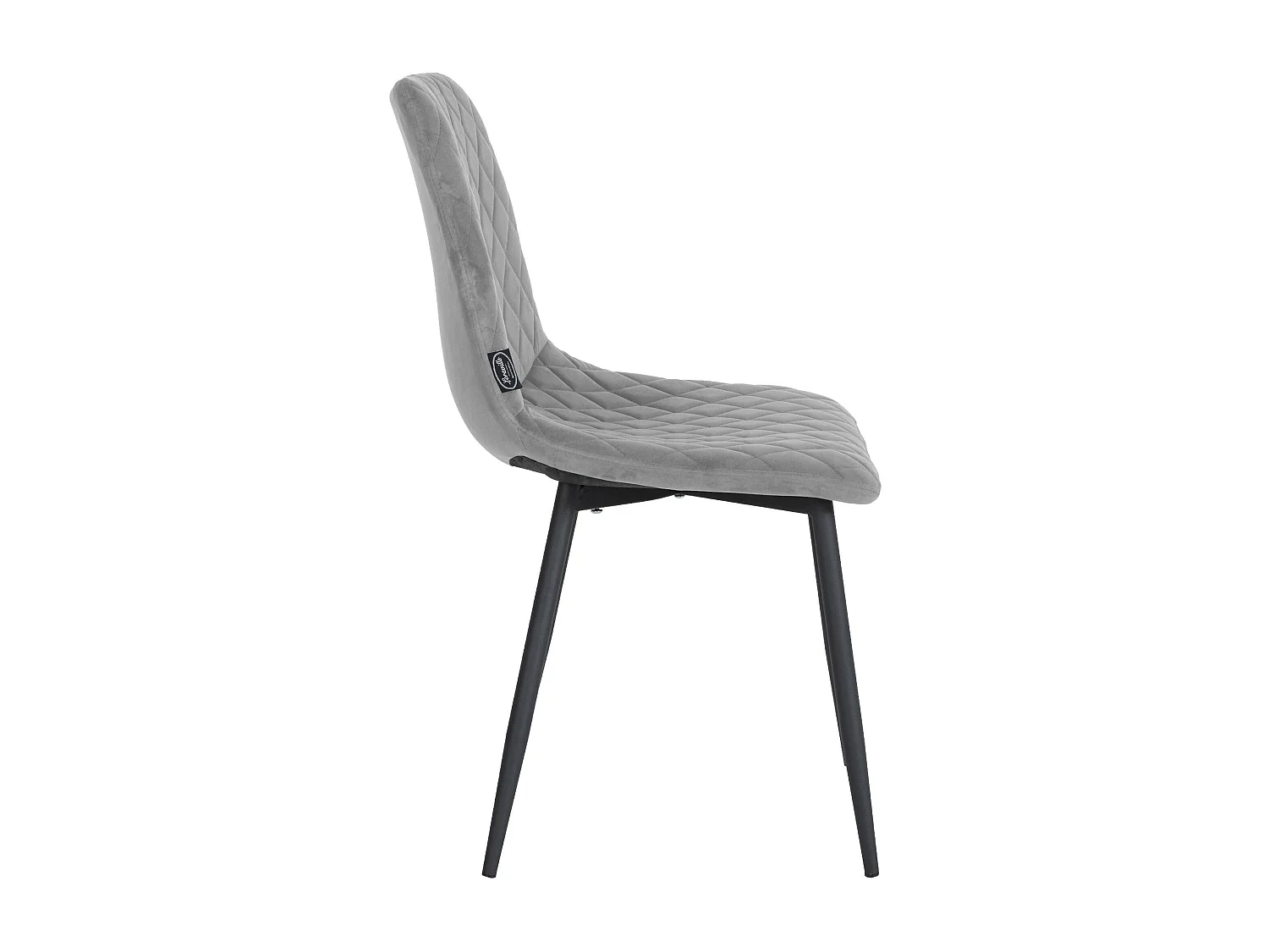 Lot de 4  chaise salle à manger - Velours - Gris - Telde