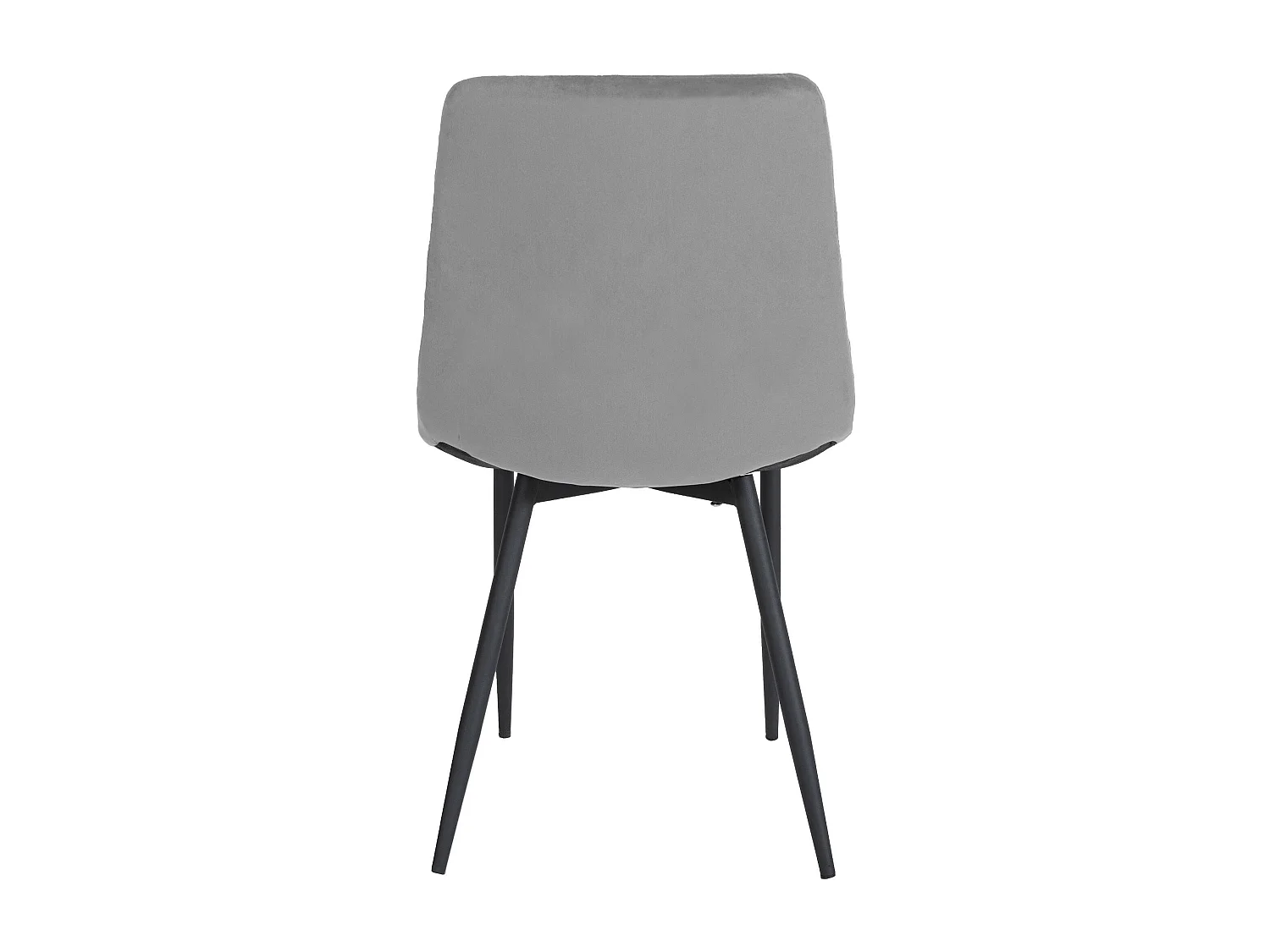 Lot de 4  chaise salle à manger - Velours - Gris - Telde