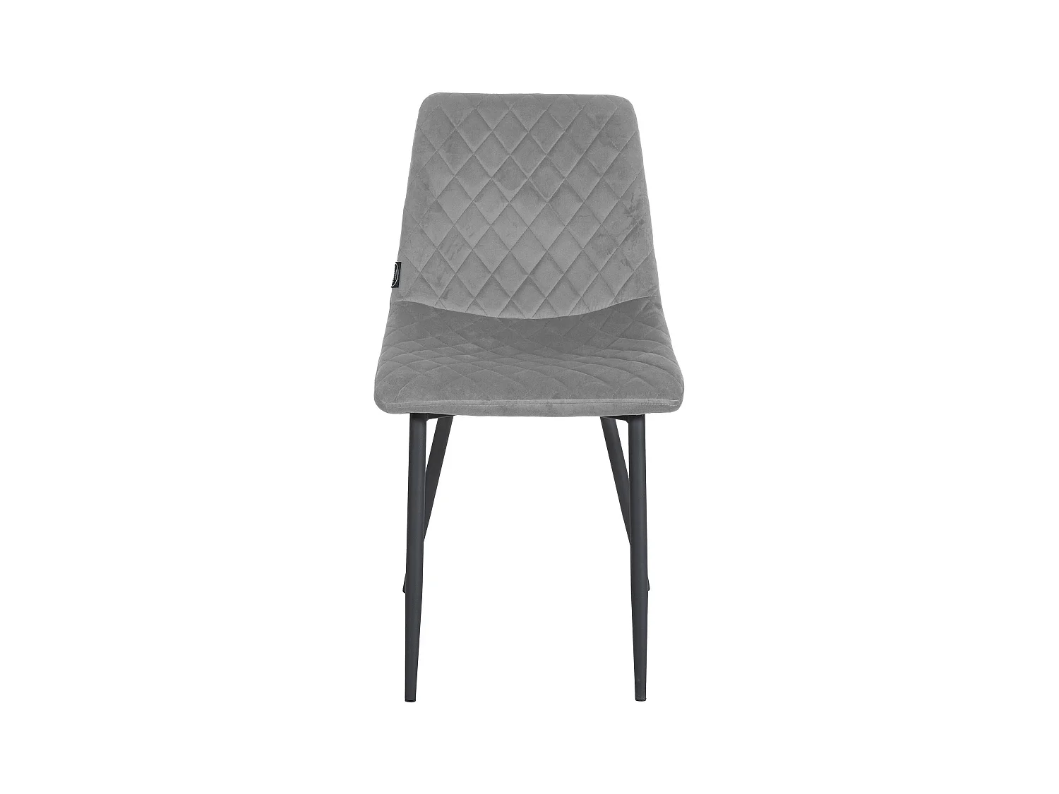 Lot de 4  chaise salle à manger - Velours - Gris - Telde