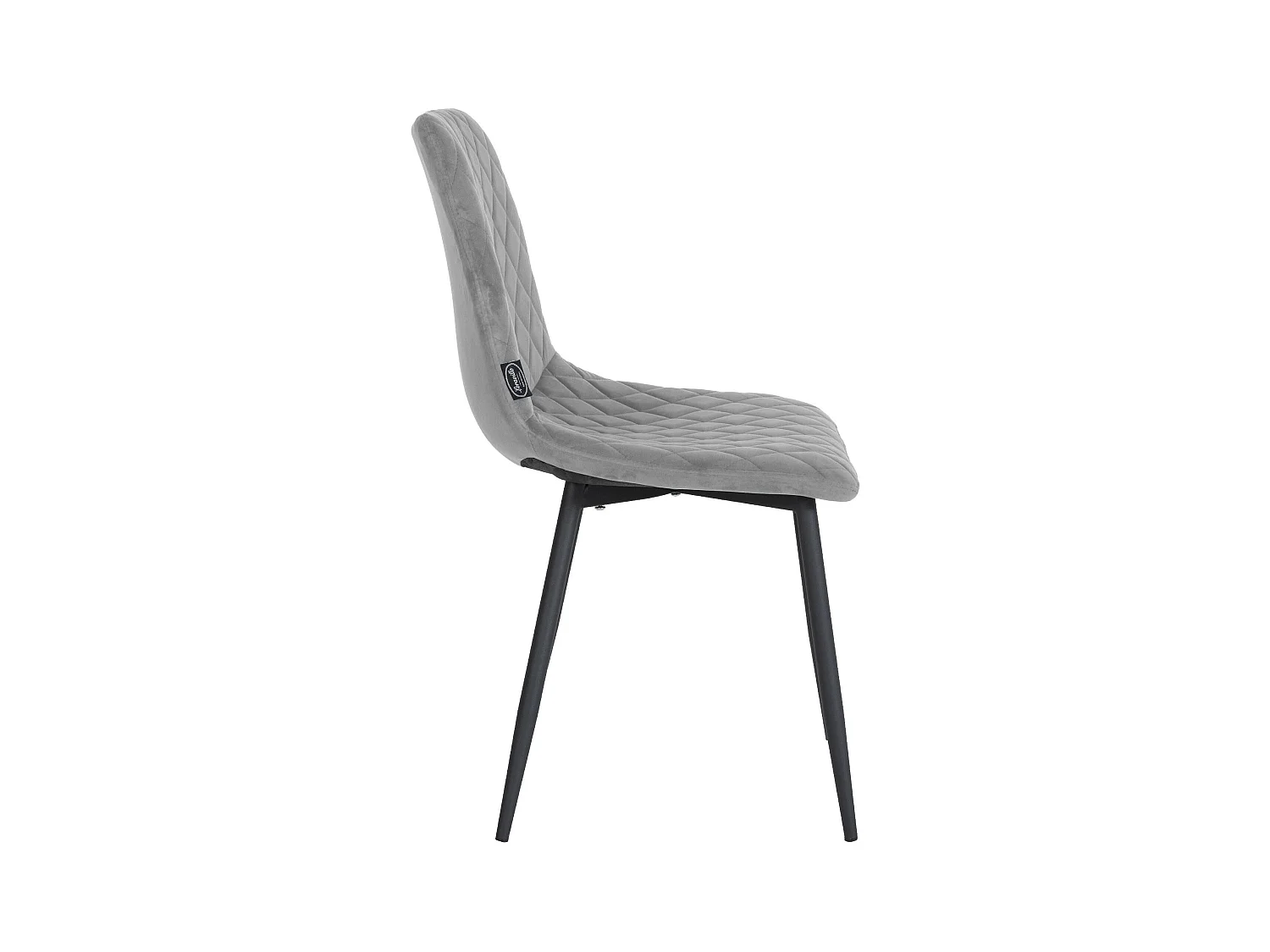 Lot de 4  chaise salle à manger - Velours - Gris - Telde