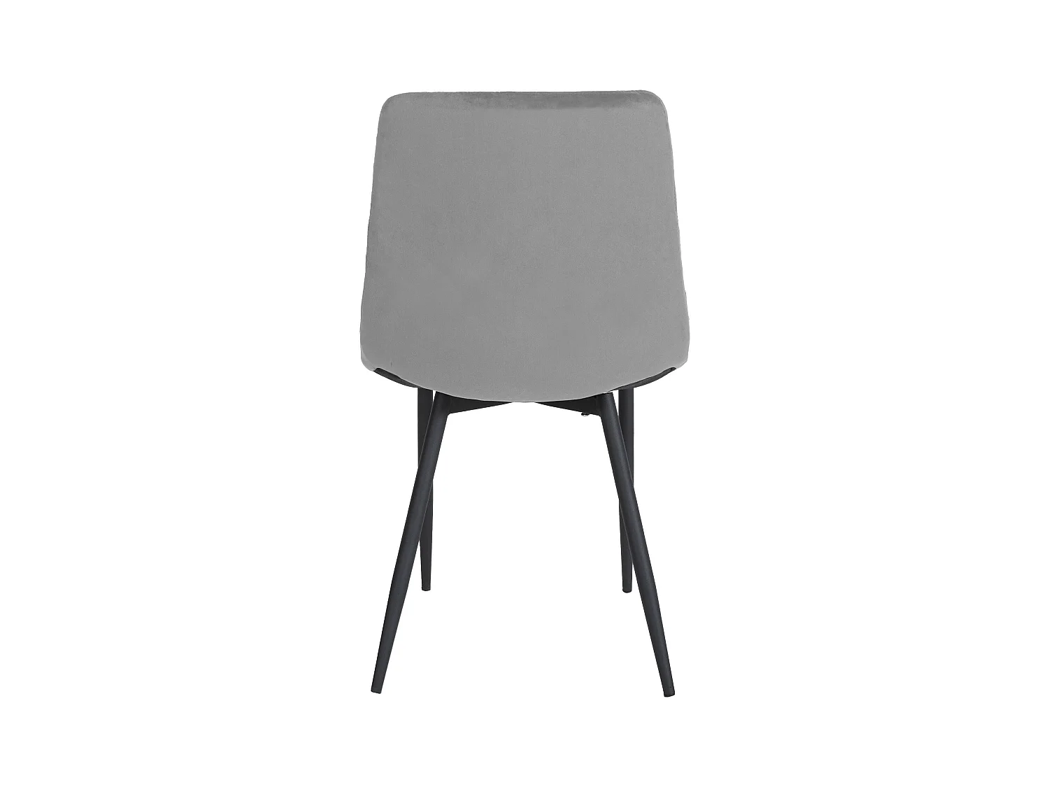 Lot de 4  chaise salle à manger - Velours - Gris - Telde