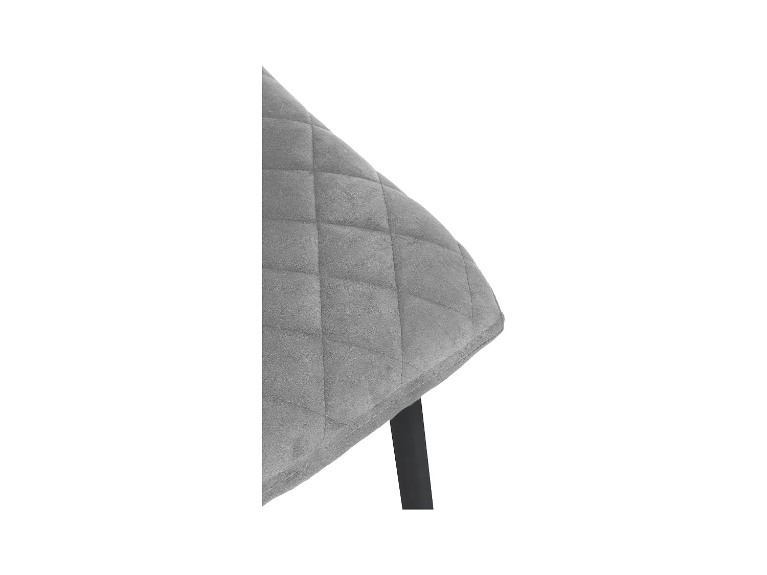Lot de 4  chaise salle à manger - Velours - Gris - Telde