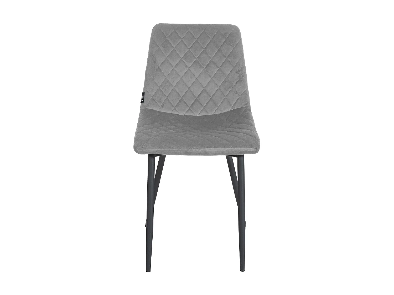 Lot de 4  chaise salle à manger - Velours - Gris - Telde