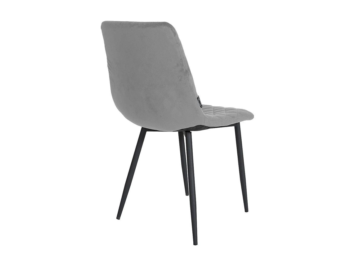 Lot de 4  chaise salle à manger - Velours - Gris - Telde