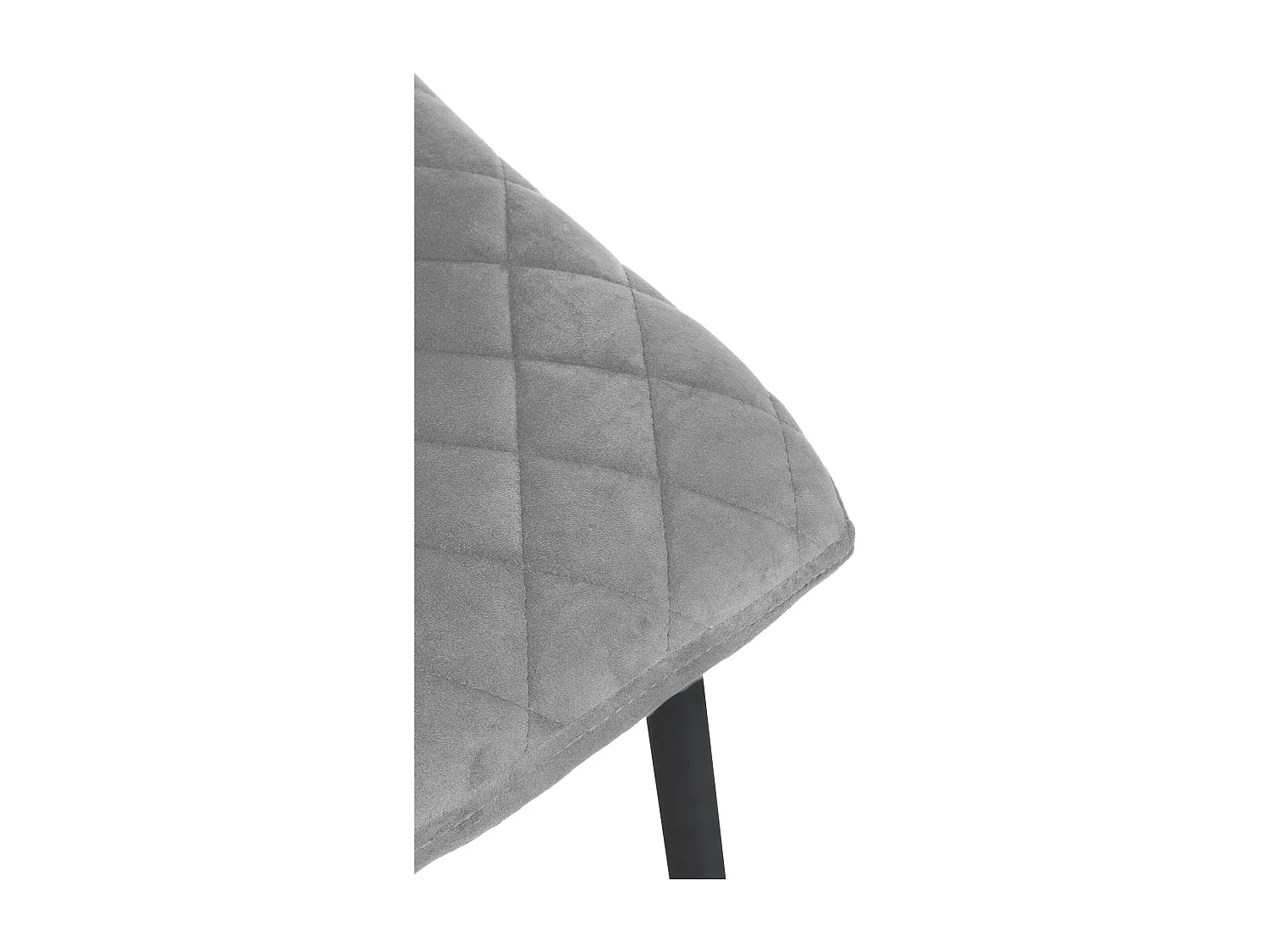 Lot de 4  chaise salle à manger - Velours - Gris - Telde