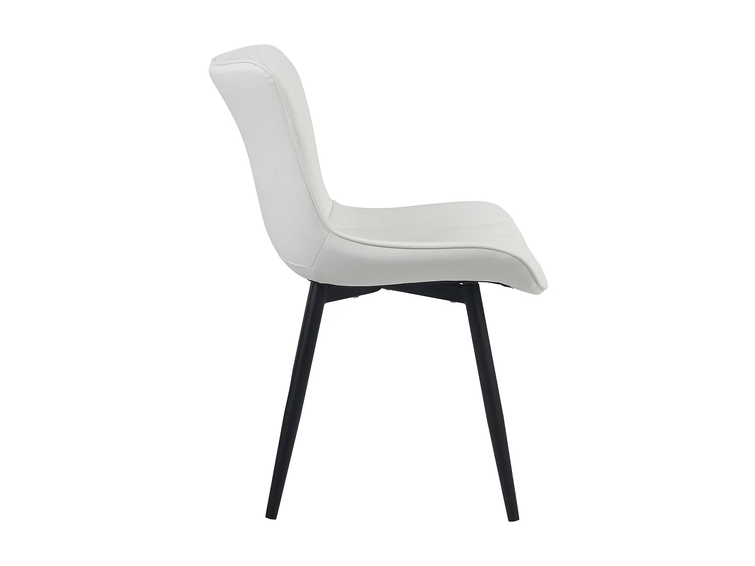 Eetkamerstoelen - Kunstleer - wit - Brady