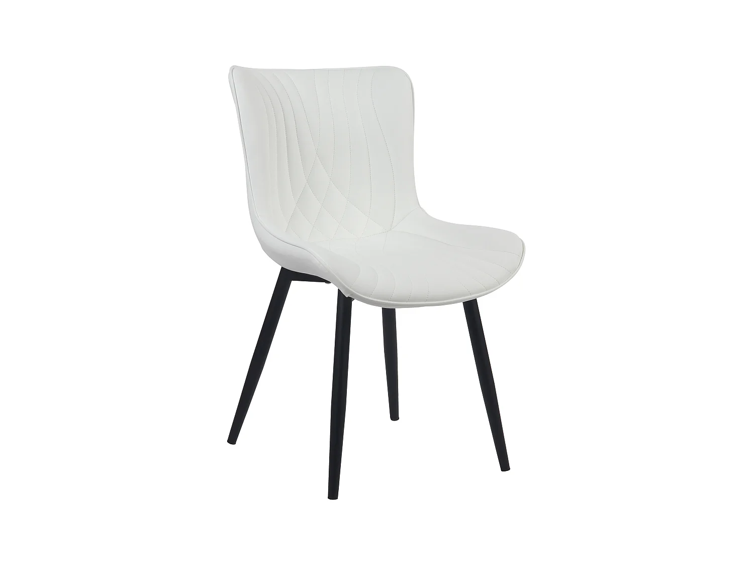 chaise salle à manger - Similicuir - Blanc - Brady