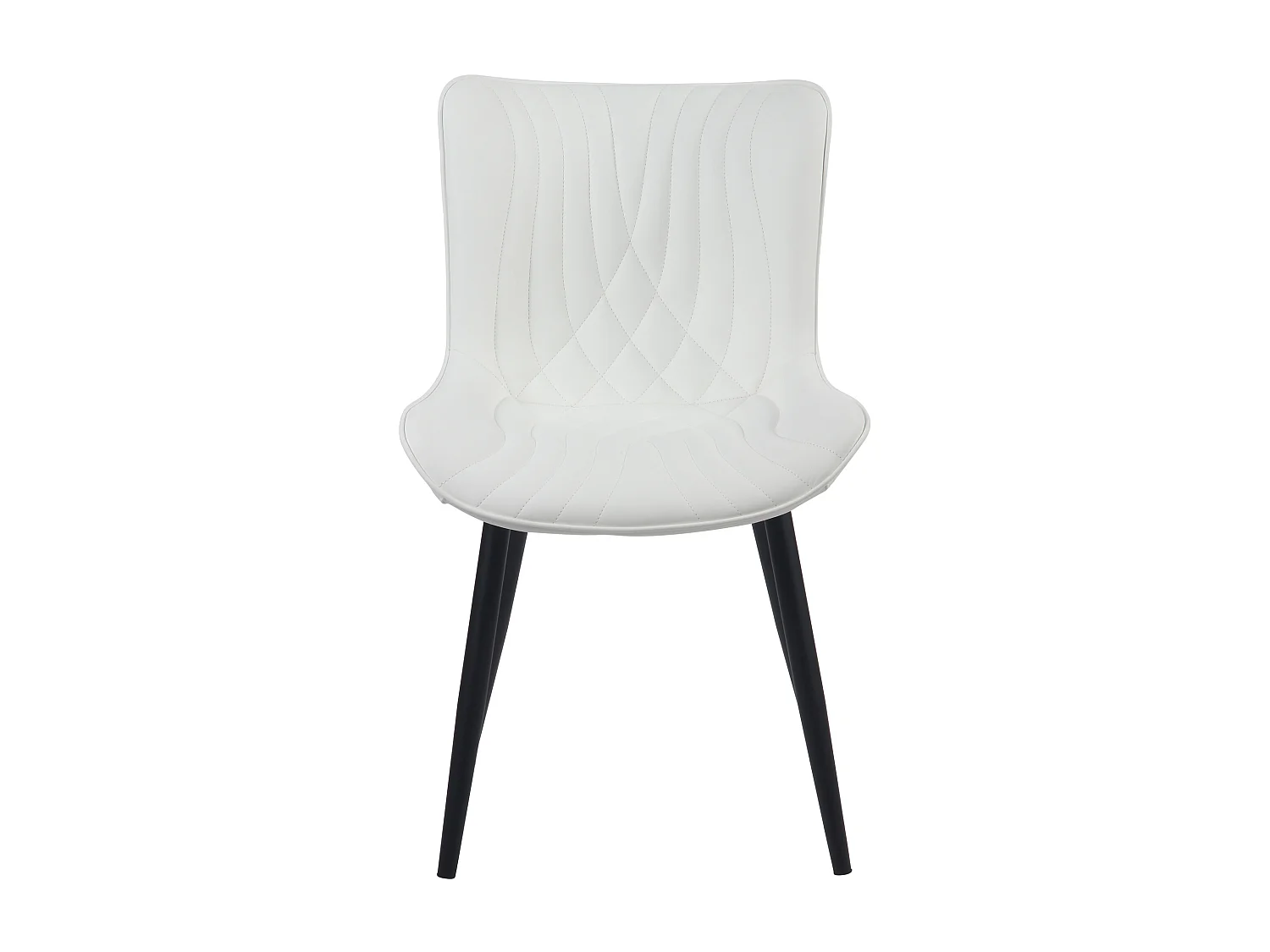 Eetkamerstoelen - Kunstleer - wit - Brady