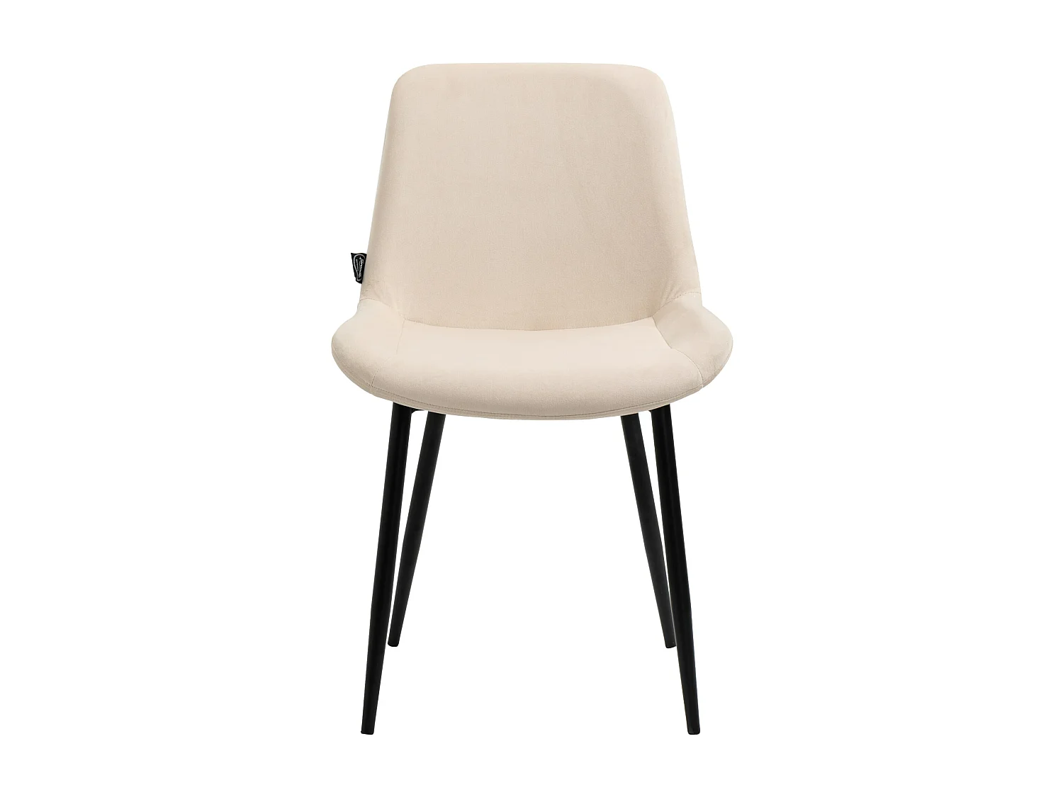 Lot de 4  chaise salle à manger - Velours - Crème - Victoria