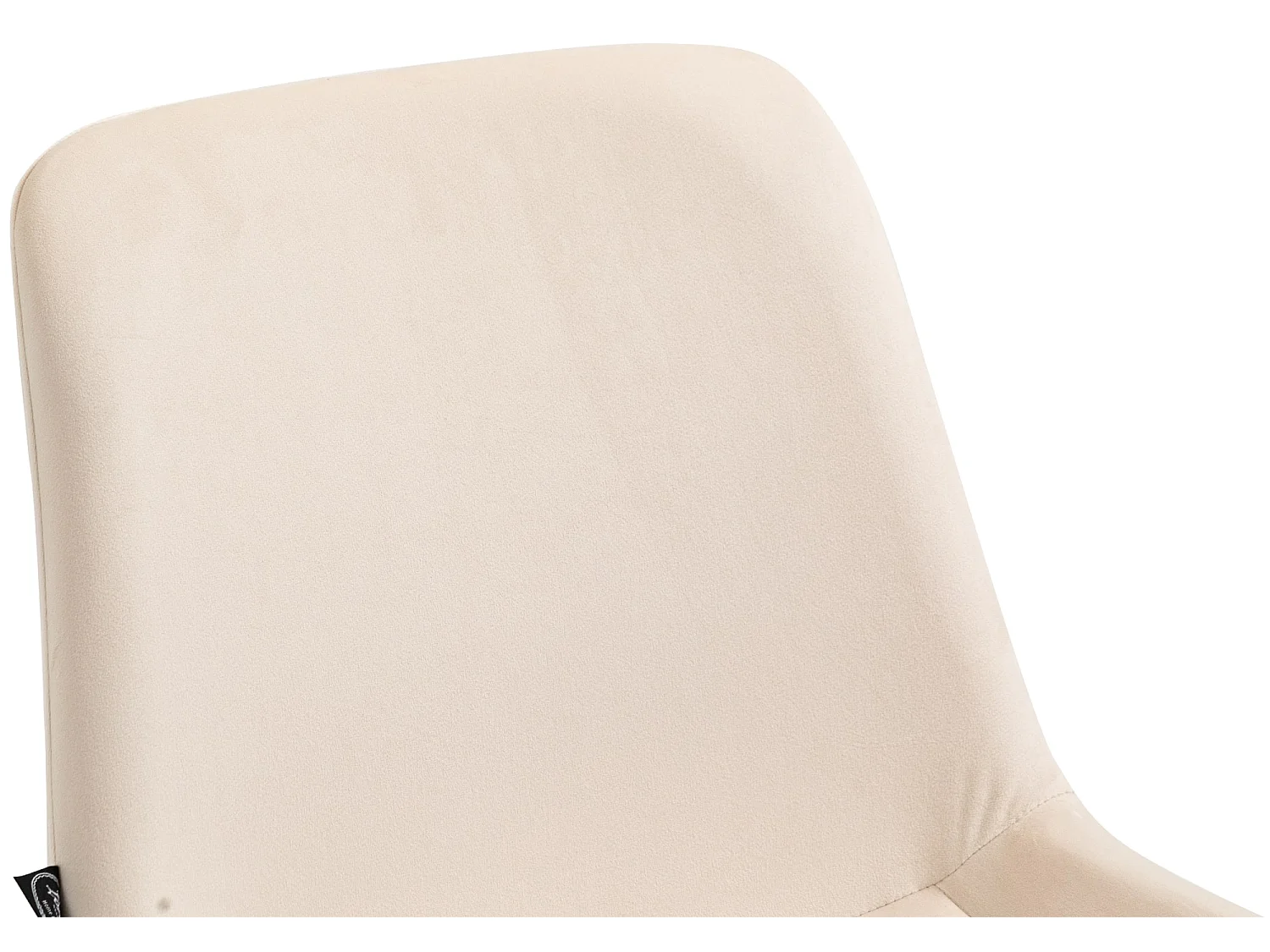 Lot de 4  chaise salle à manger - Velours & Blanc - Crème - Victoria