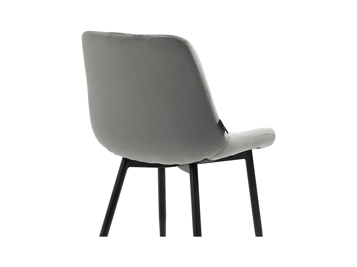 Lot de 4  chaise salle à manger - Velours - Gris - Victoria