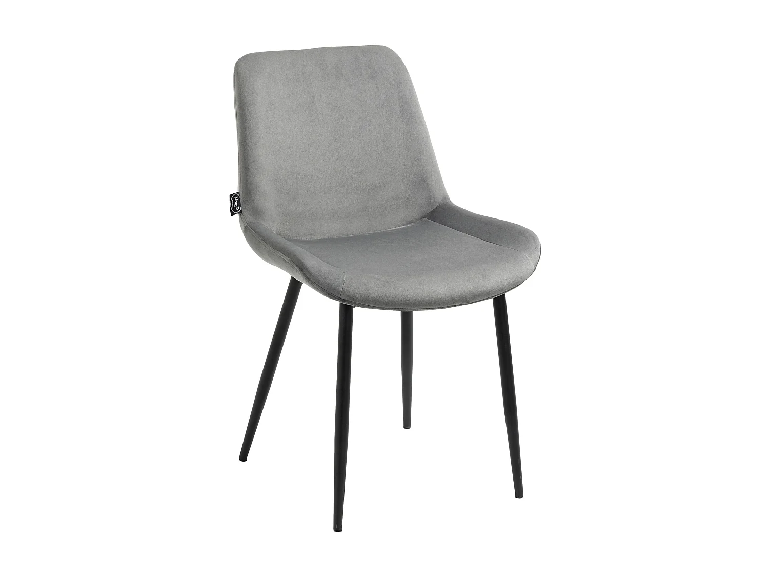 Lot de 4  chaise salle à manger - Velours - Gris - Victoria