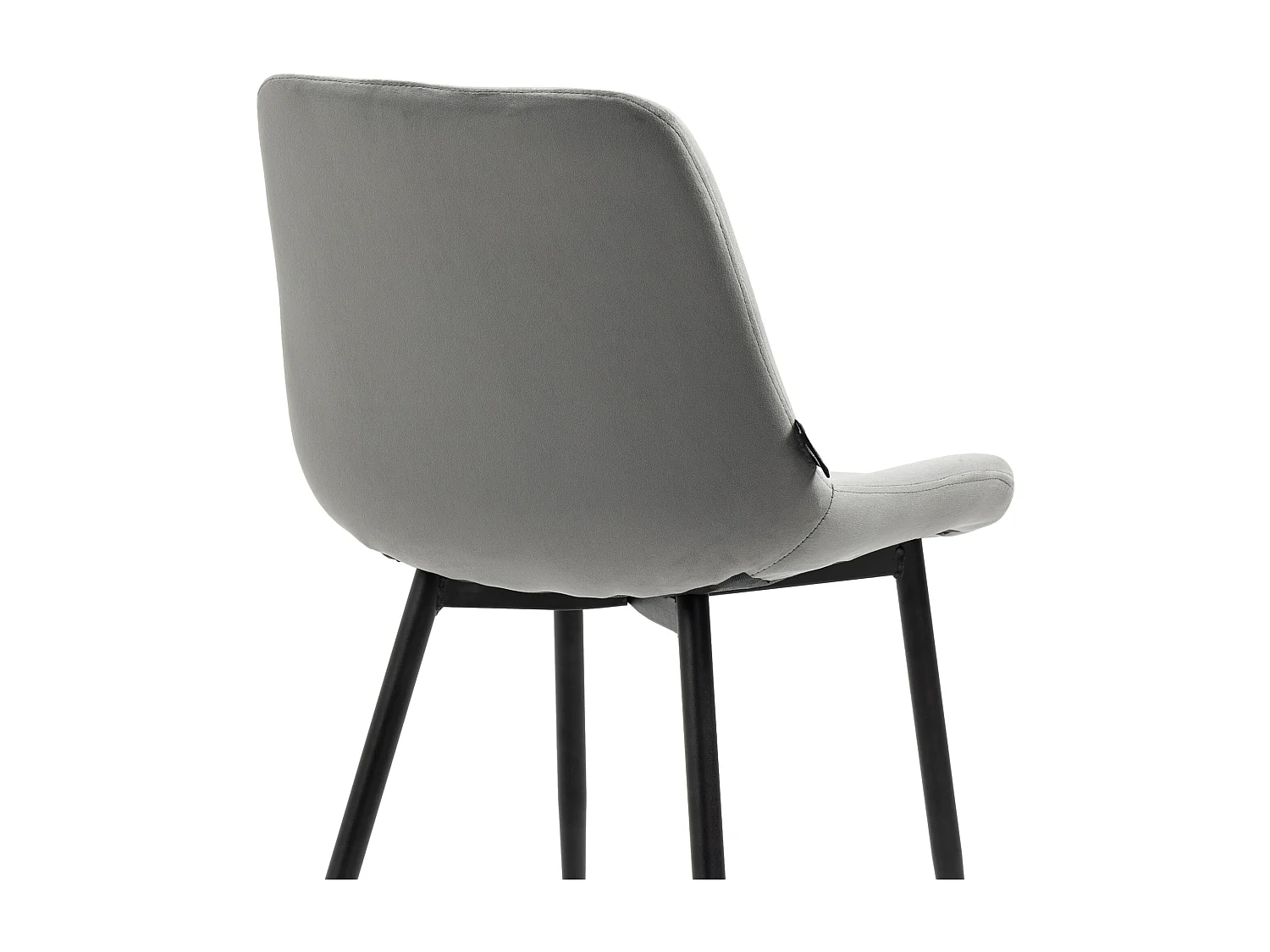 Lot de 4  chaise salle à manger - Velours - Gris - Victoria